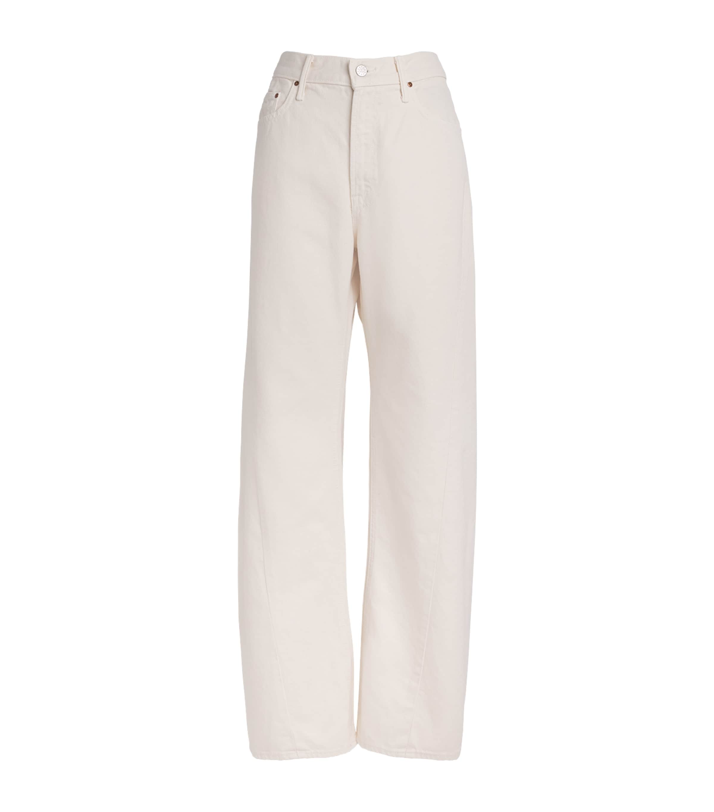 MOTHER Womens The Lemon Twist Sneak Wide-Leg Jeans Nat Nat Natural Image 1
