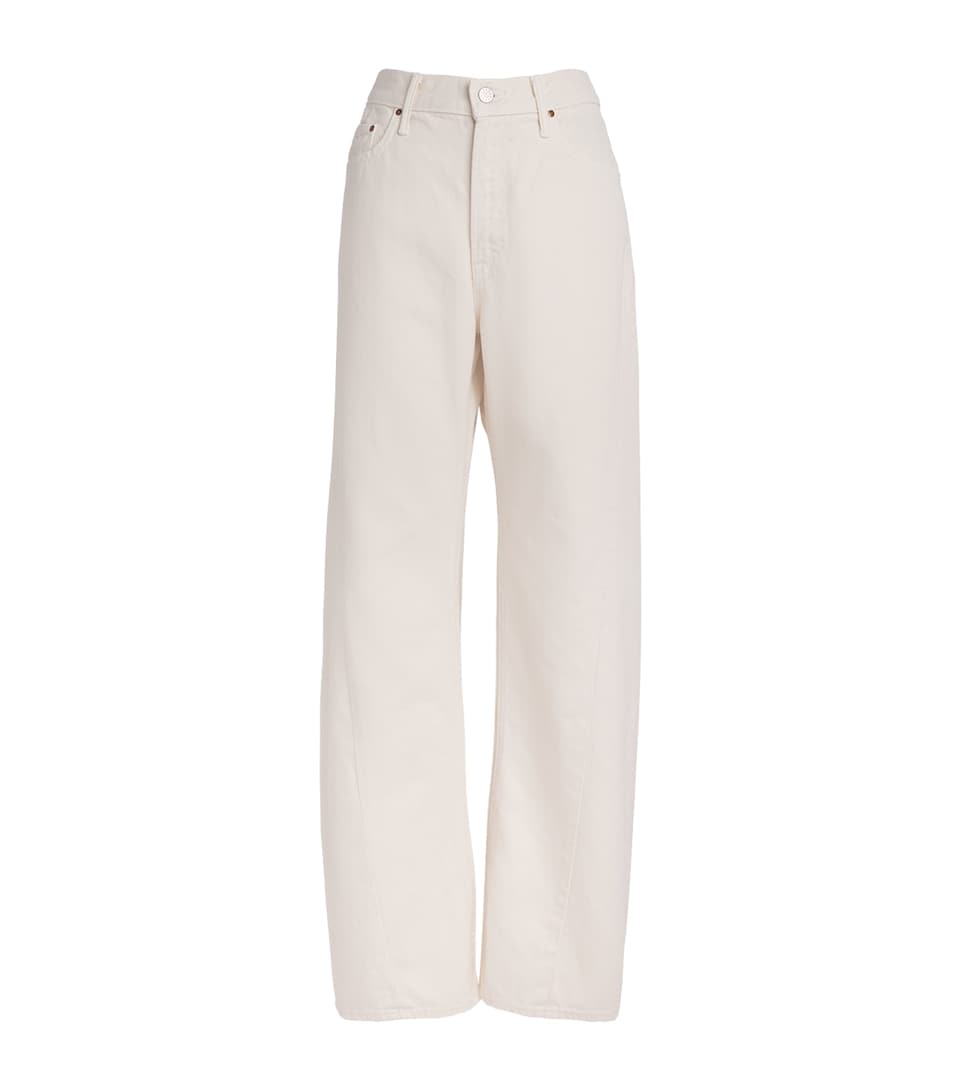 MOTHER The Lemon Twist Sneak Wide-Leg Jeans Nat Nat Natural