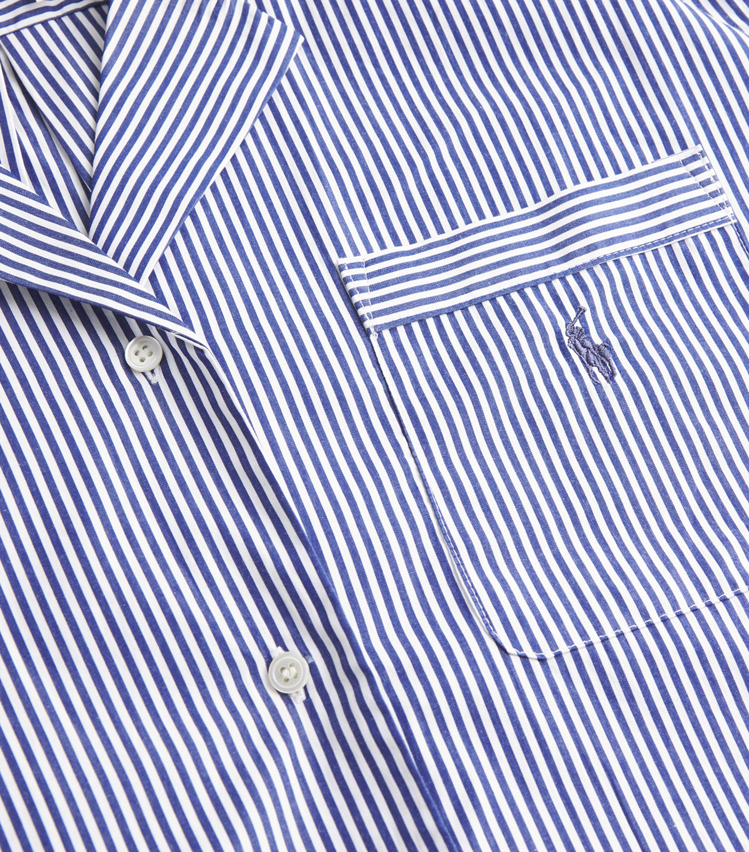 Cotton Poplin Stripe Pyjama Shirt WHITE CLOUD/BEA Image 5