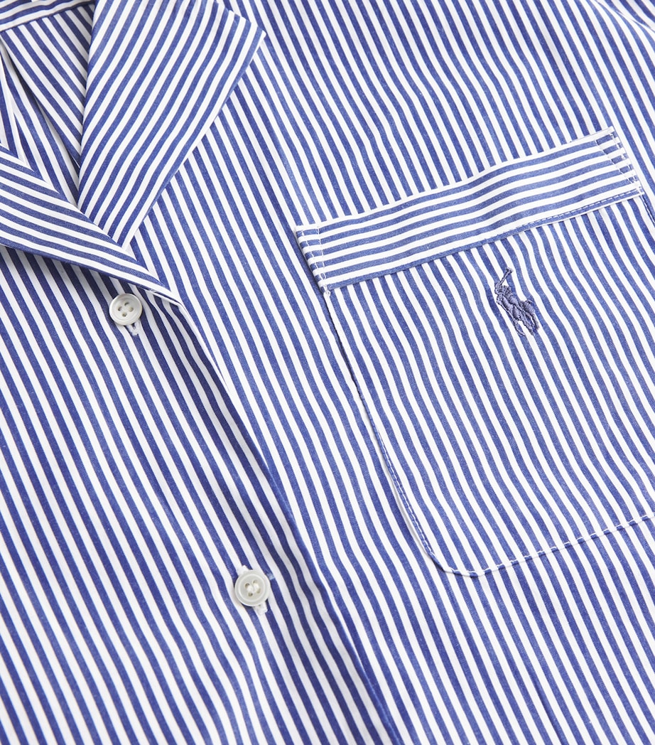 Cotton Poplin Stripe Pyjama Shirt WHITE CLOUD/BEA Image 5