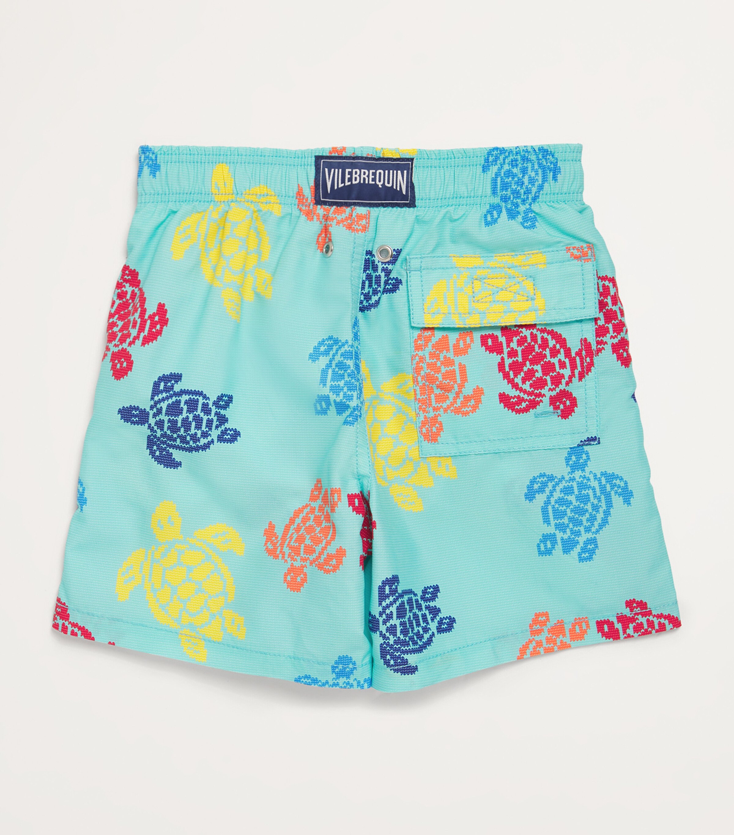 Vilebrequin Kids x FALKE Turtle Swim Shorts (2-12 Years) Bleu Lazuli Image 2