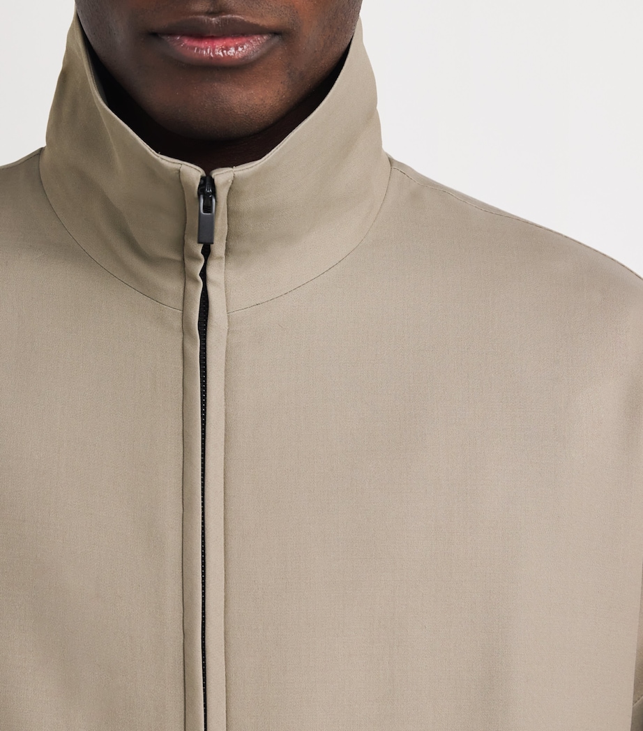 Virgin Wool-Blend High-Neck Jacket DUSTY BEIGE Image 6