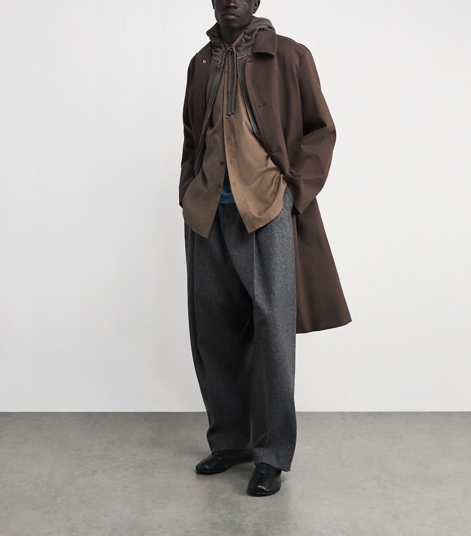 Washed Finx Cotton Shirt BROWN Image 2