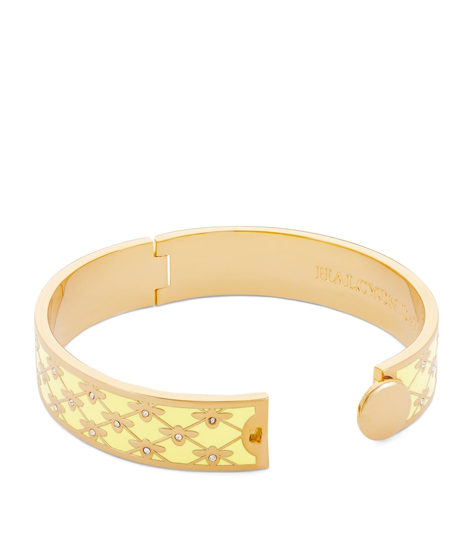 Halcyon Days Gold-Plated Enamel Bee Sparkle Bangle Yellow/gold Image 3