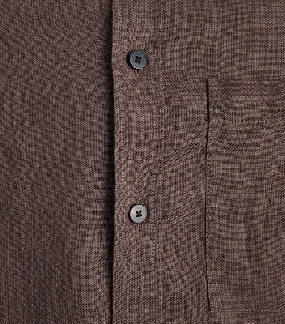 With Nothing Underneath Womens Hemp The Weekend Shirt Chocolate Image 6