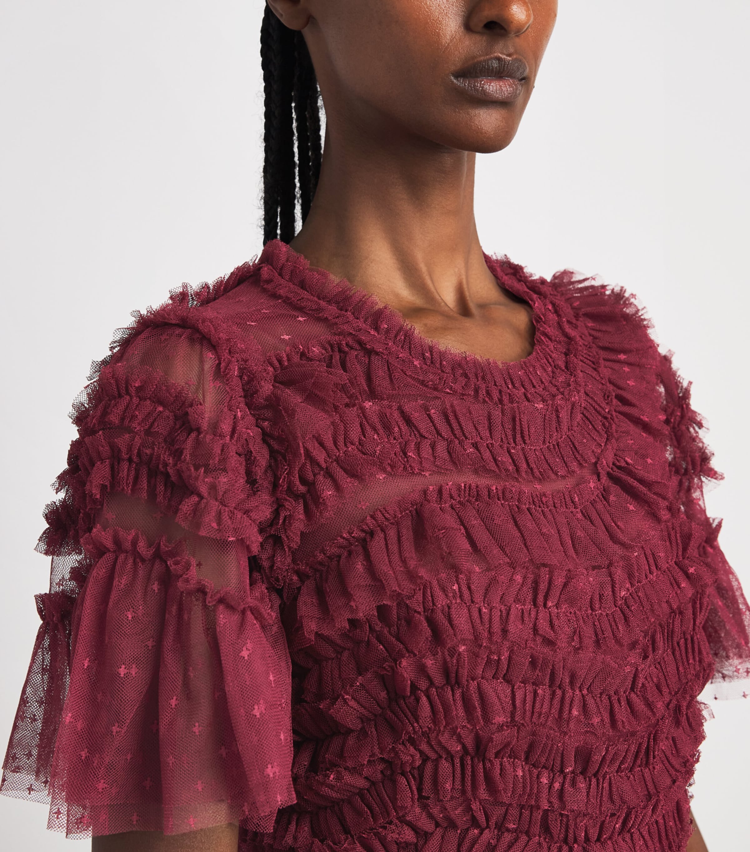 Needle & Thread Womens Wild Rose Gown Garnet Image 3