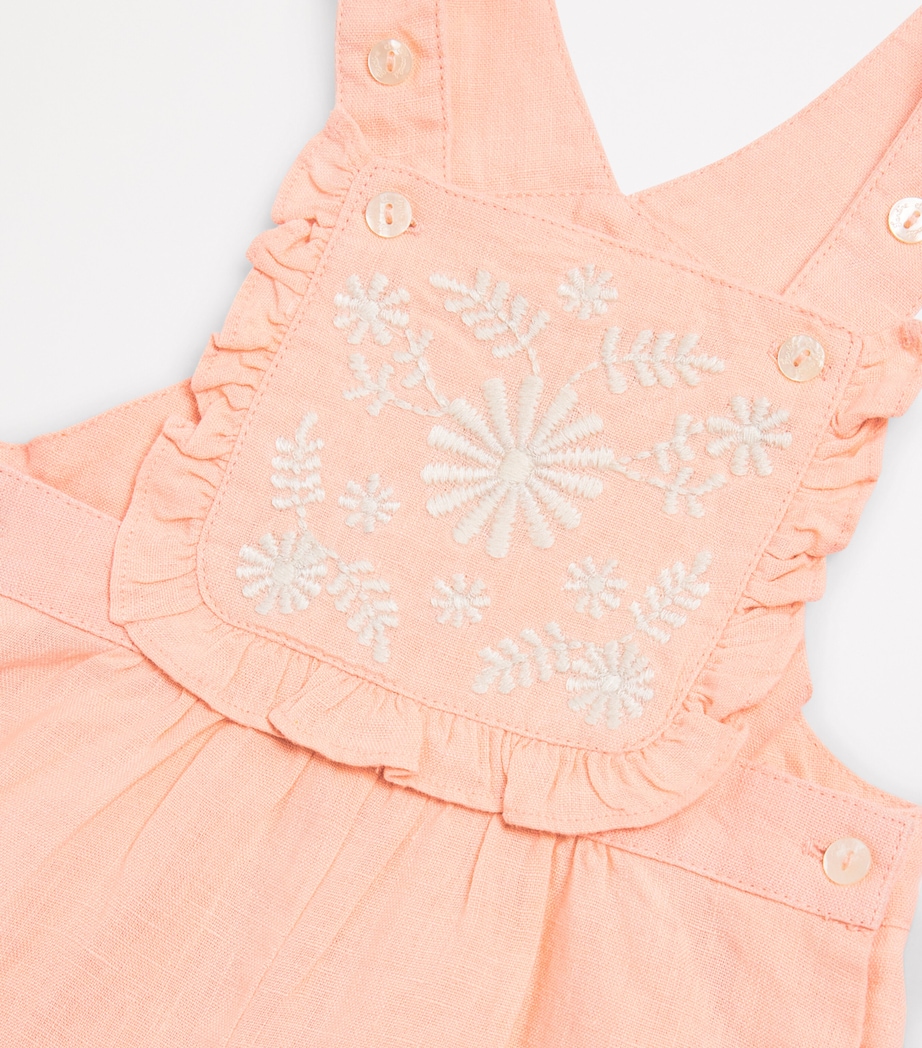 Linen Dungarees (3-36 Months) PIVOINE Image 3
