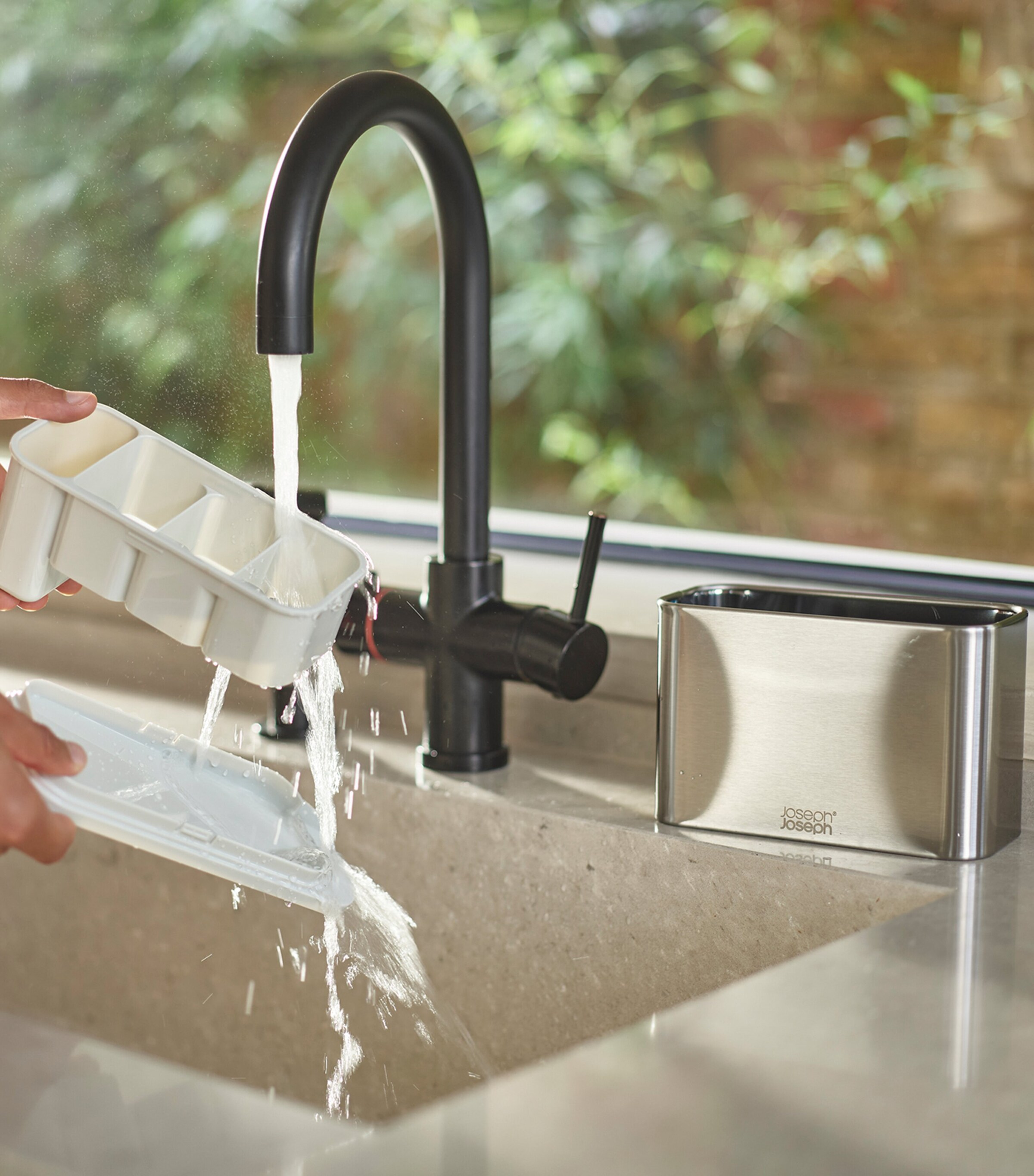 Stainless Steel Surface Cutlery Drainer LIGHT STONE Image 4