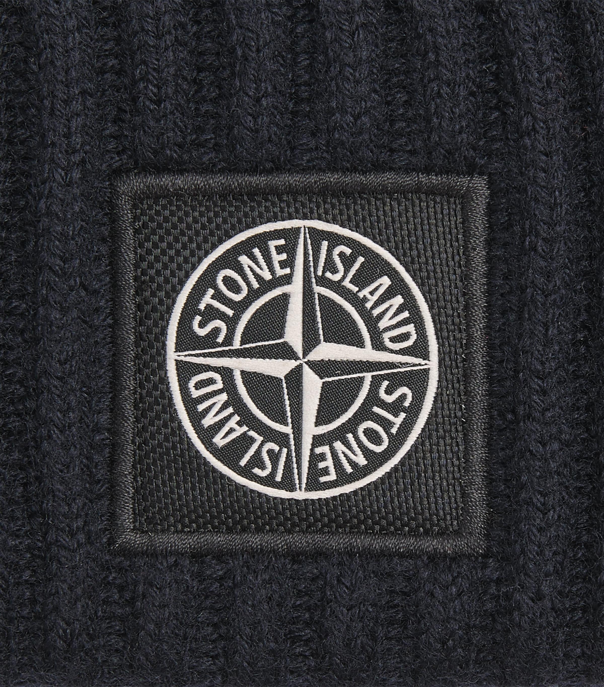 Stone Island Virgin Wool Logo Beanie Image 4