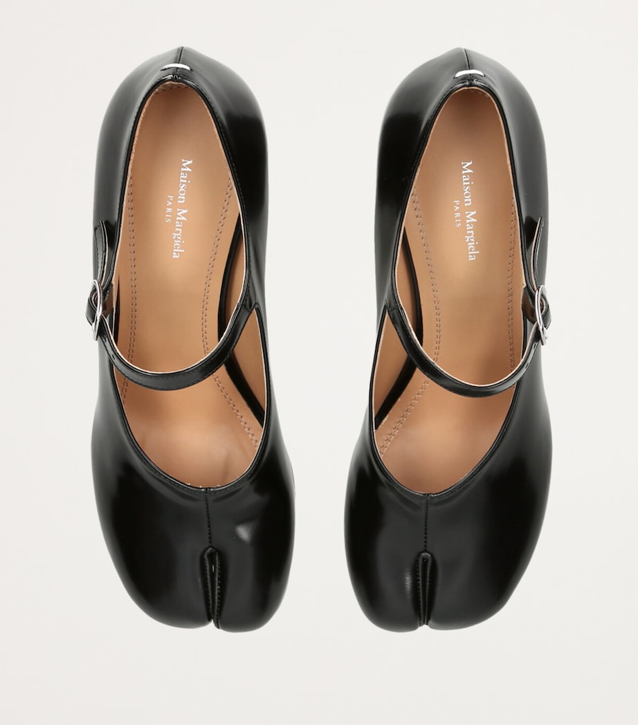 Maison Margiela Leather Tabi Mary Jane Pumps 60 Black Image 4