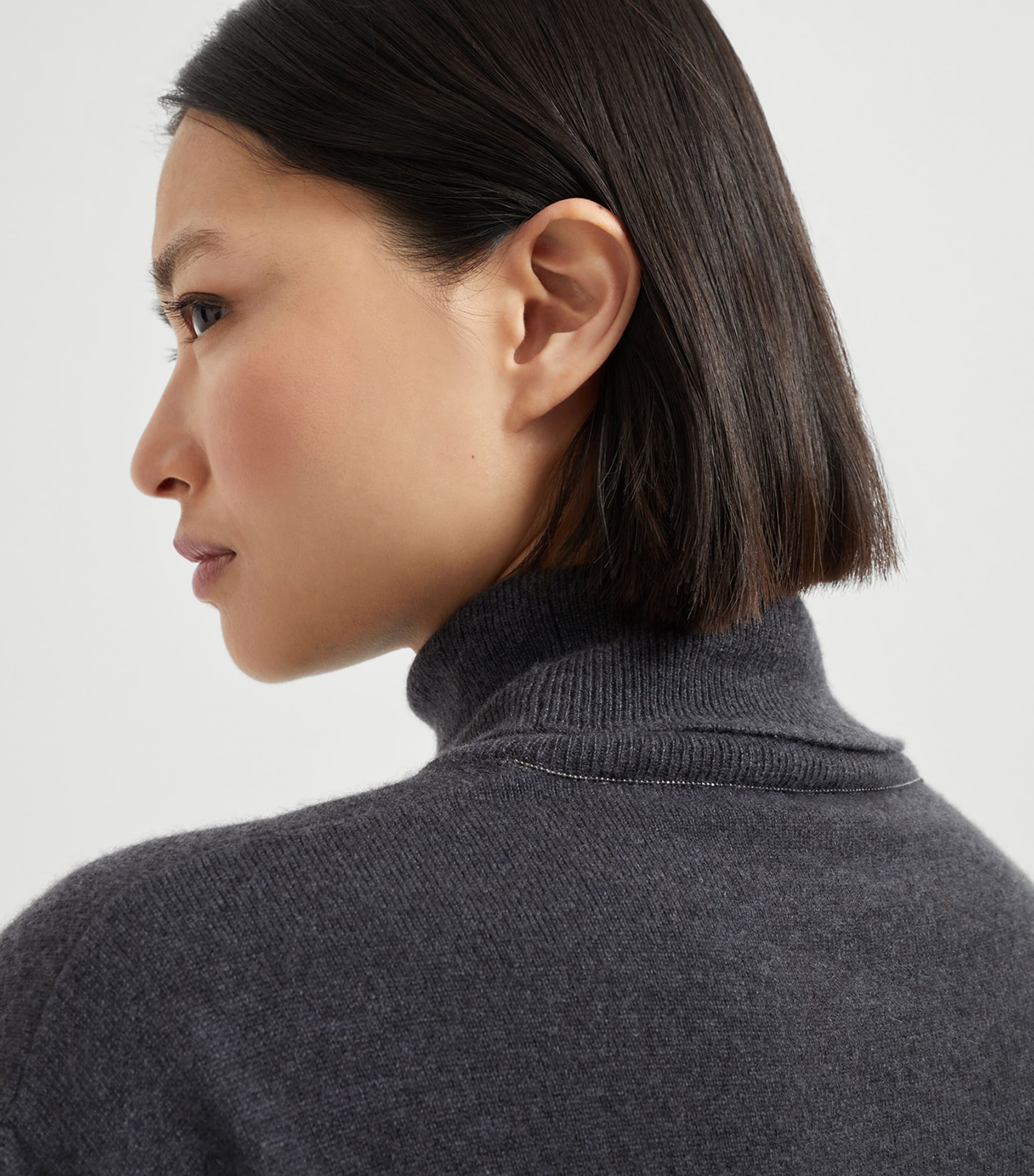 Brunello Cucinelli Black Cashmere High-Neck Sweater | Harrods US