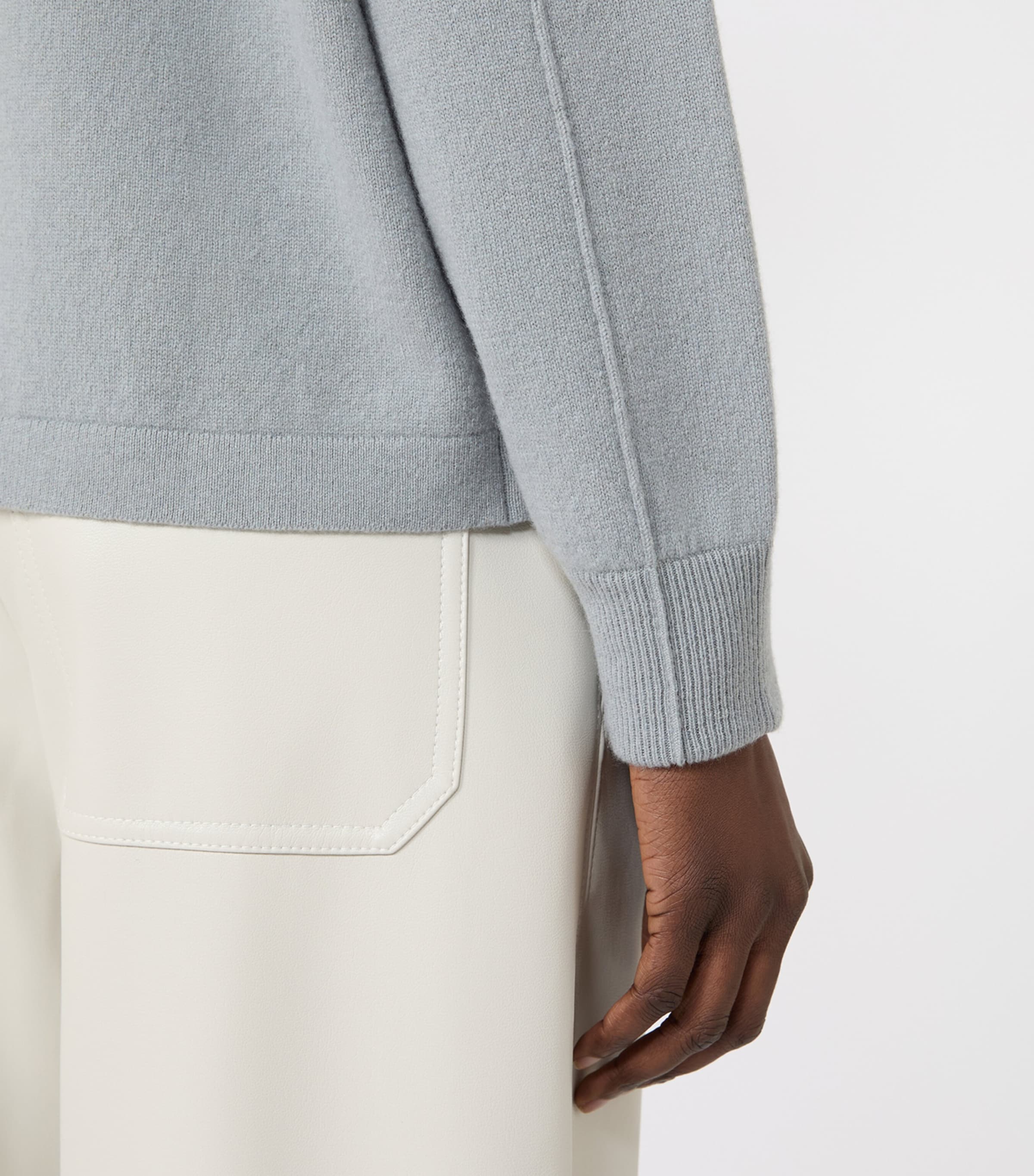 Wool-Cashmere Crew-Neck Sweater LIGHT BLUE Image 6