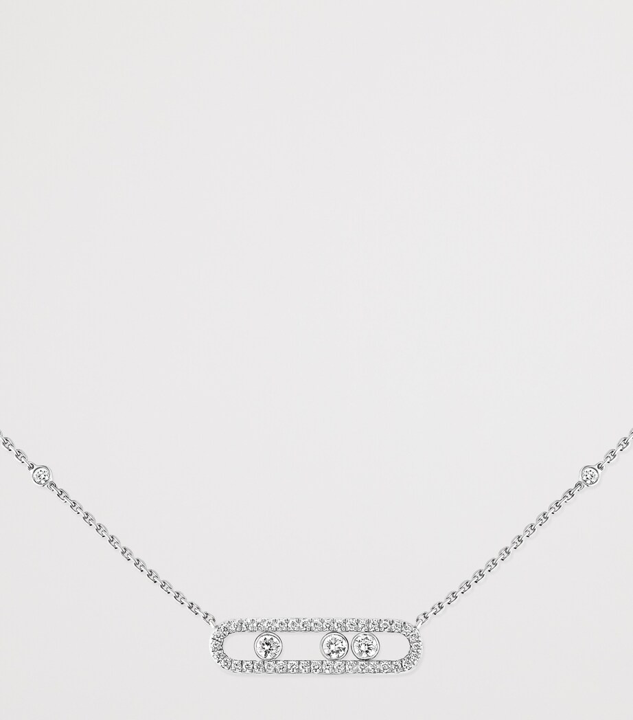 Messika Move Classique White Gold and Diamond Pavé Necklace (0.33ct) White Gold Image 3