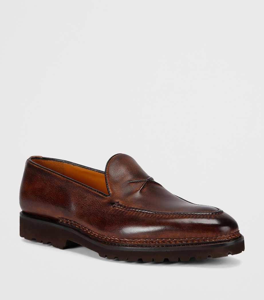 Bontoni Leather De Bustis Loafers Brown Image 3