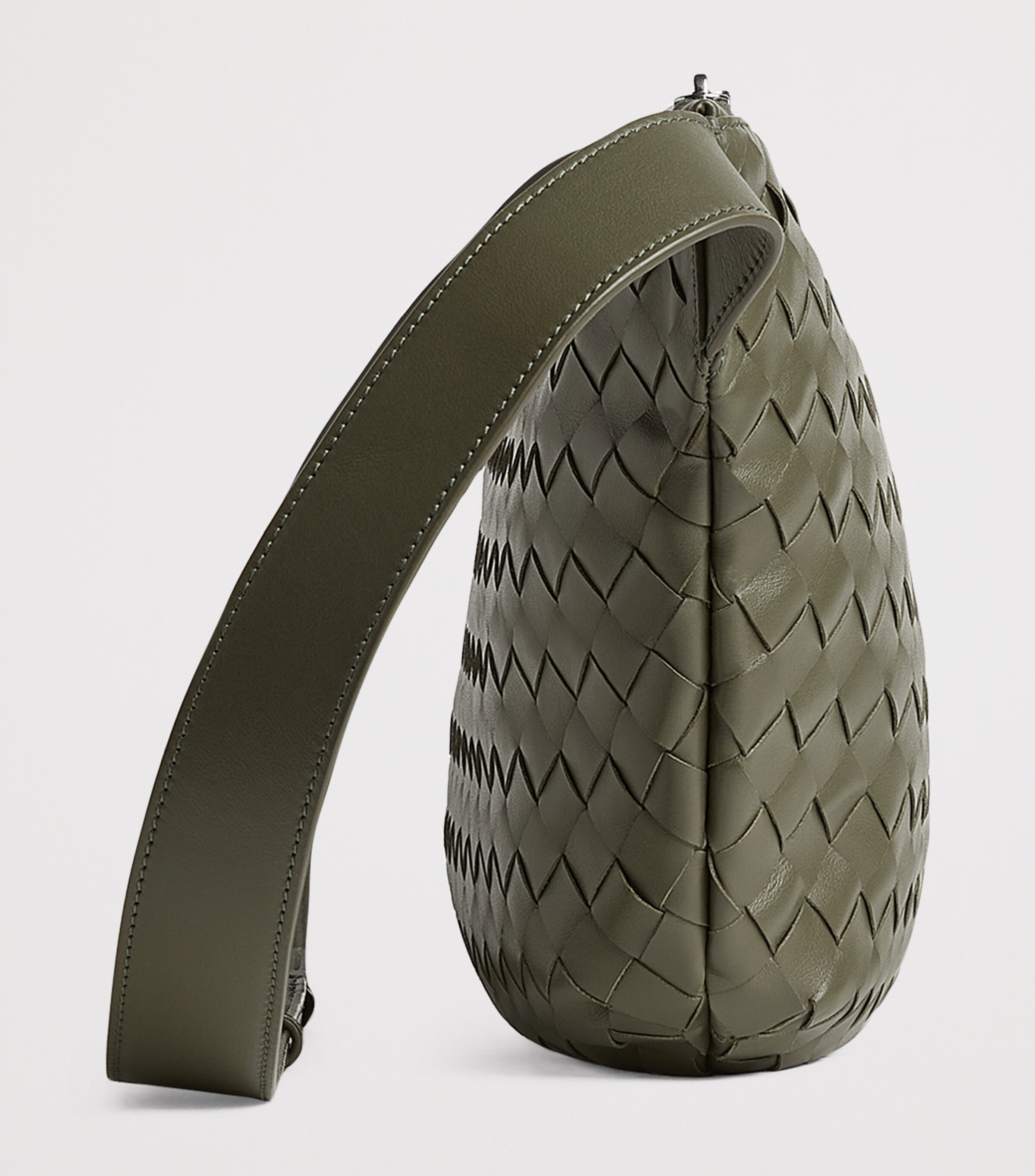 Leather Intrecciato Cross-Body Bag 3248 Image 3