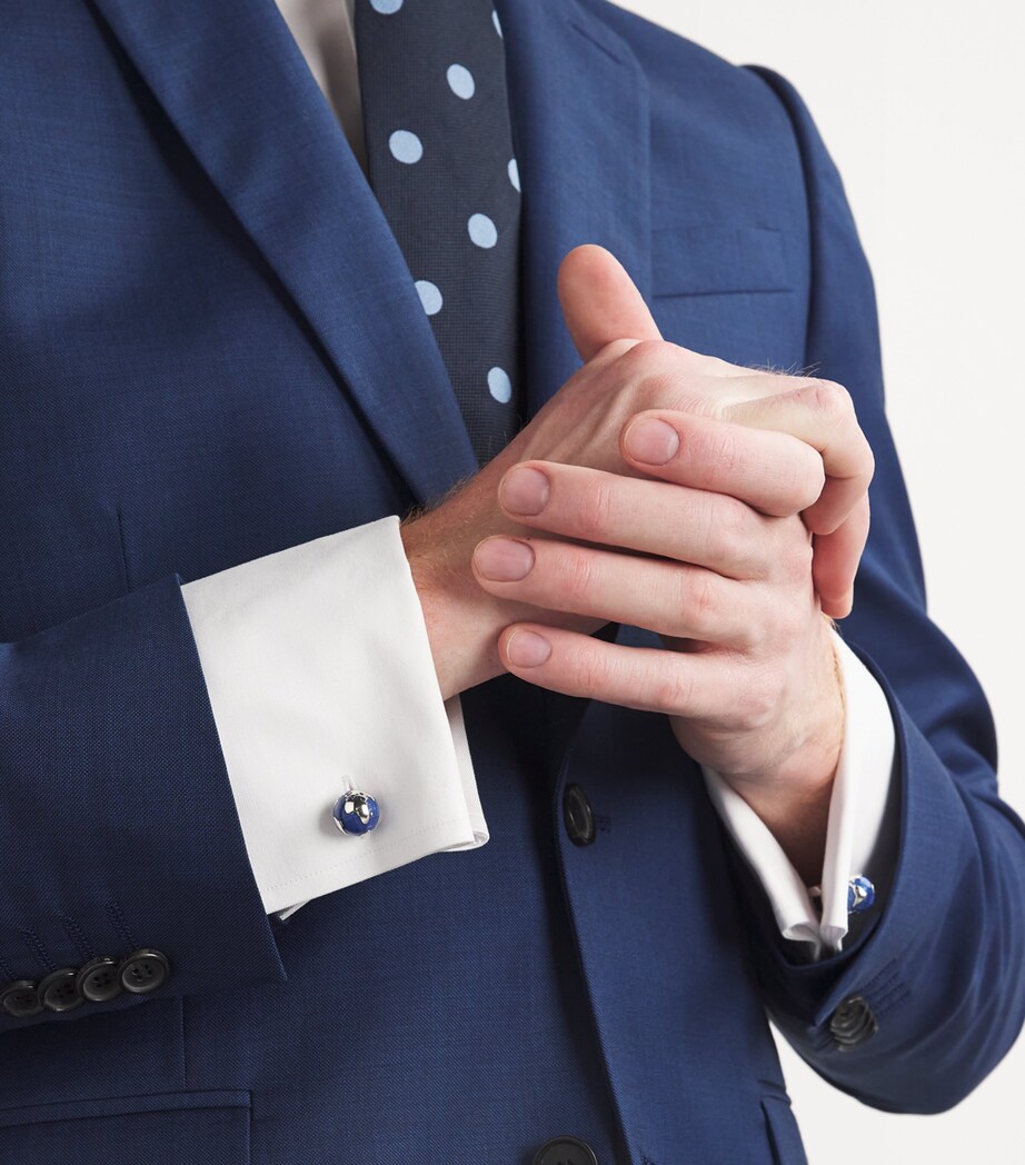 Globe Cufflinks 47_NAVY Image 5