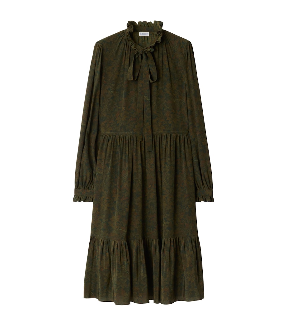 Silk Crepe Foliage Midi Dress MOAT IP PATTERN Image 1