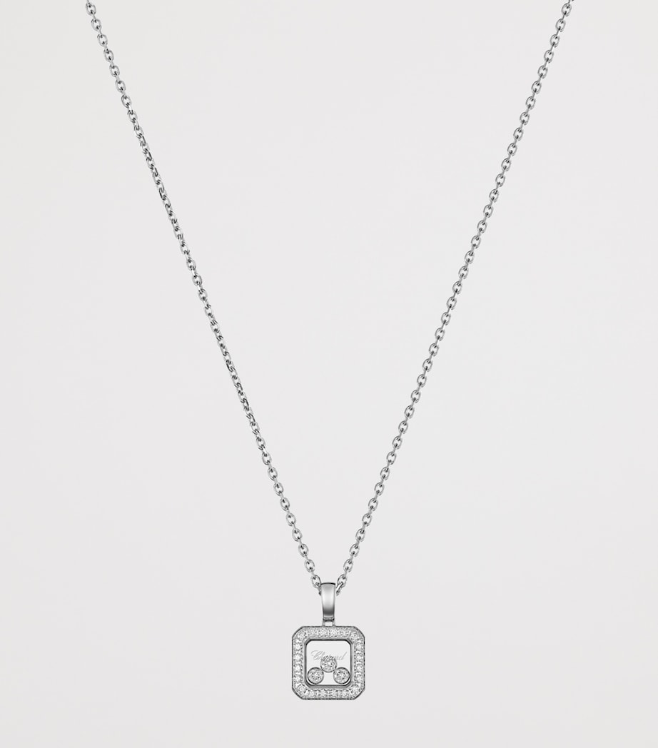 White Gold and Diamond Happy Diamonds Icons Necklace 18K WHITE GOLD Image 2