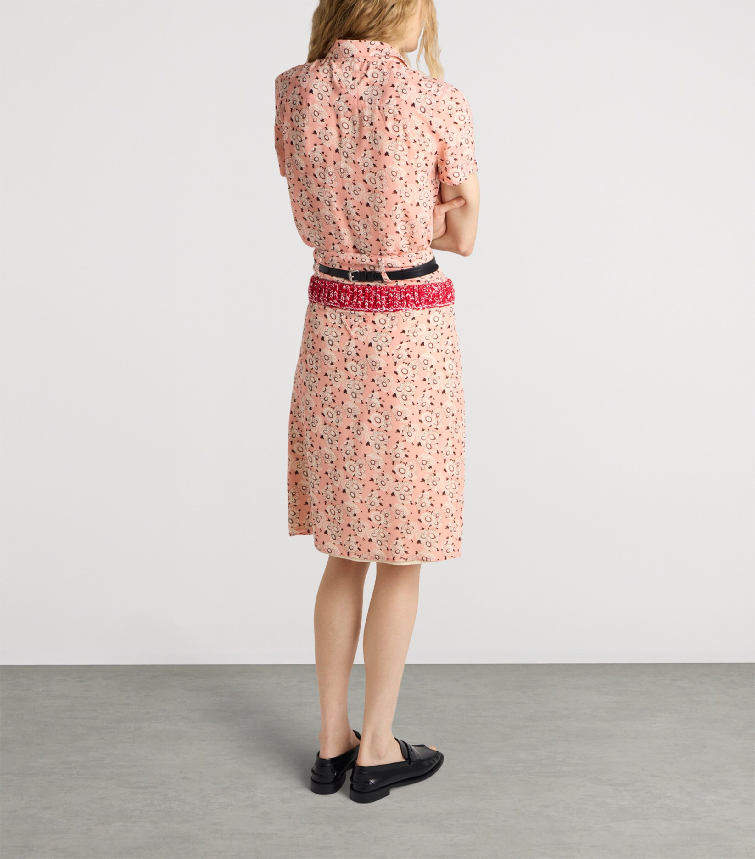 Stretch-Silk Georgette Floral Shirt F0D61 Image 5