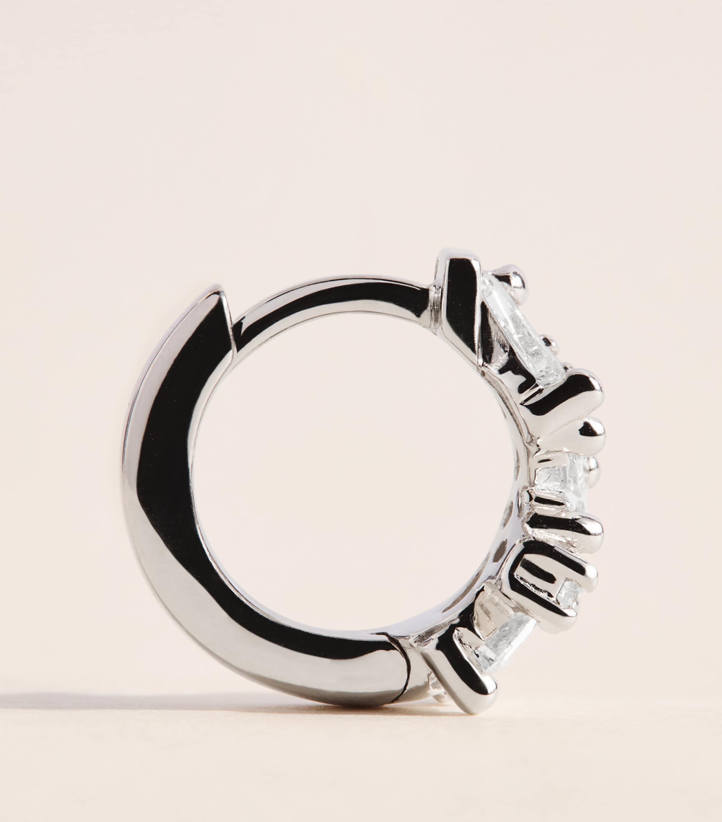 Suzanne Kalan White Gold and Diamond Frenzy Huggie Earrings Wg/wd Image 3