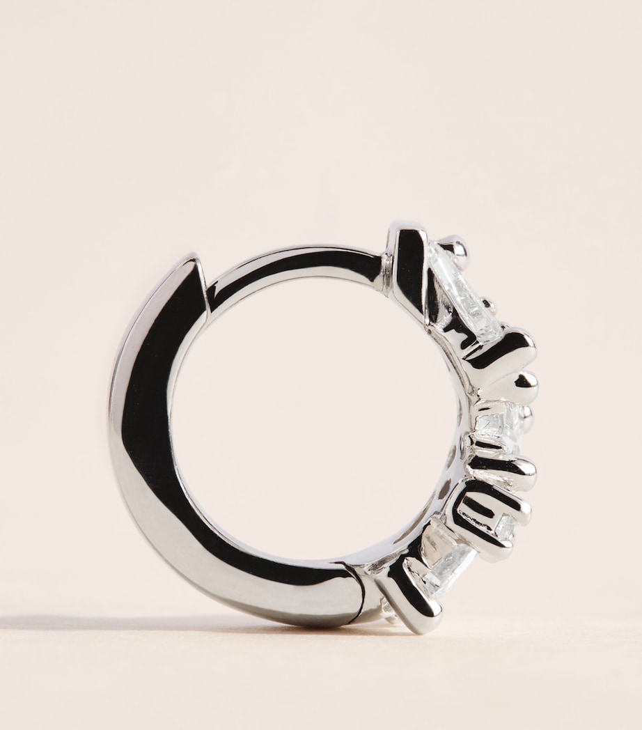 Suzanne Kalan White Gold and Diamond Frenzy Huggie Earrings Wg/wd Image 3