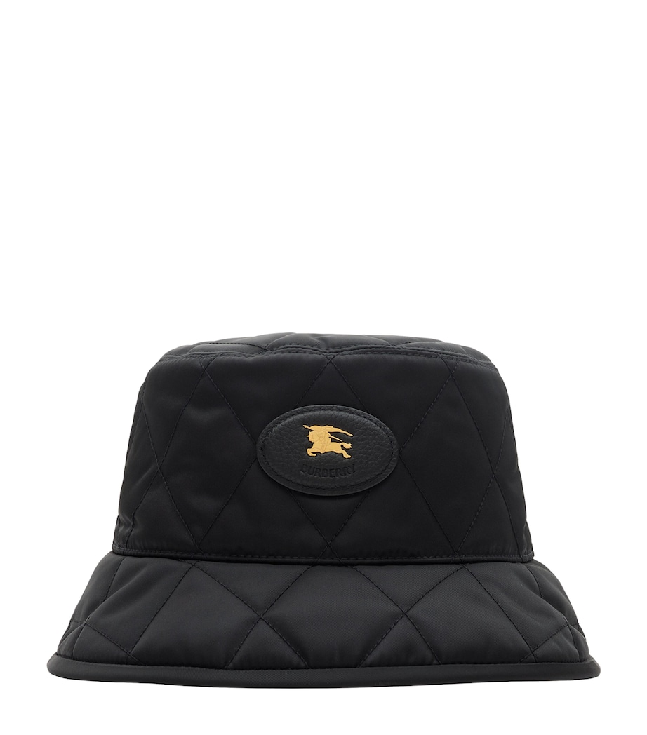Burberry Quilted Horseshoe Bucket Hat Black Image 1
