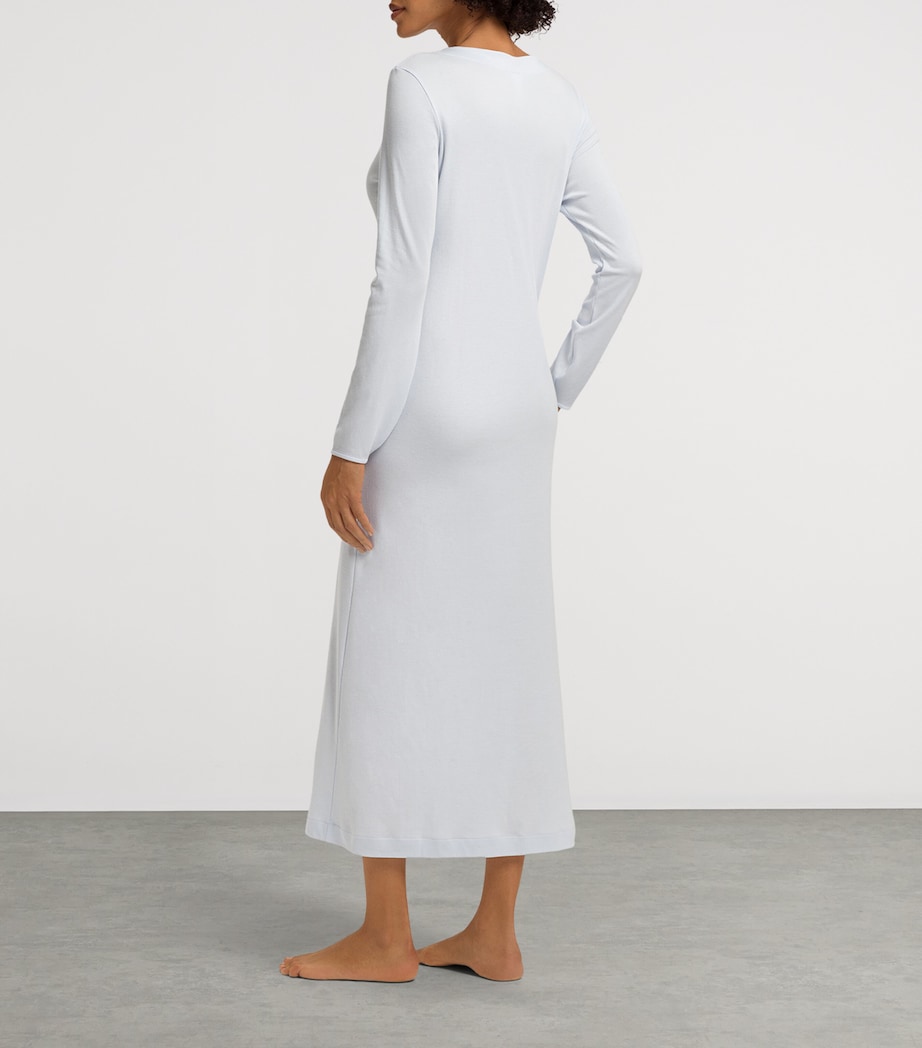 Cotton Malena Nightdress POWDER BLUE Image 4