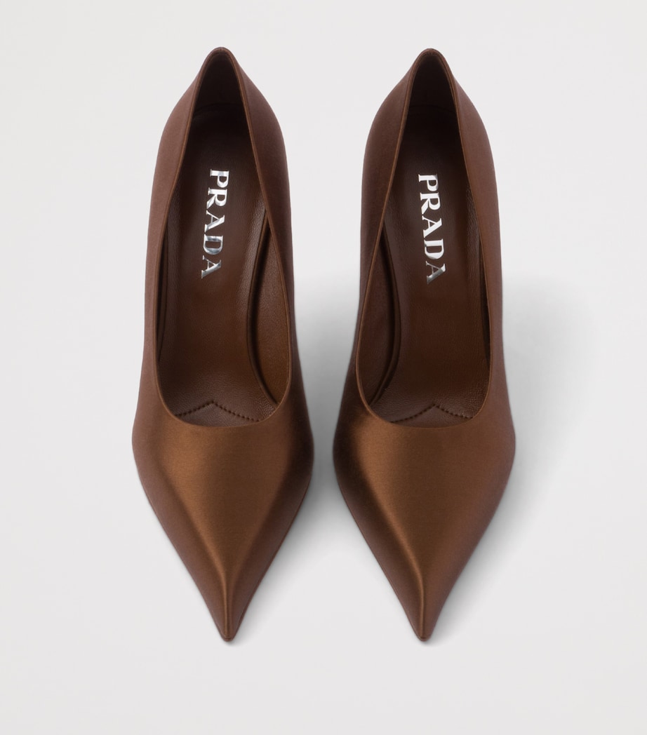 Prada Satin Pumps 85 Brown Image 4