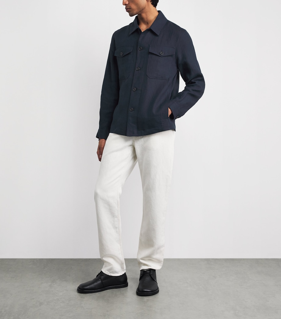 Valstar Mens Linen Overshirt Notte Image 2