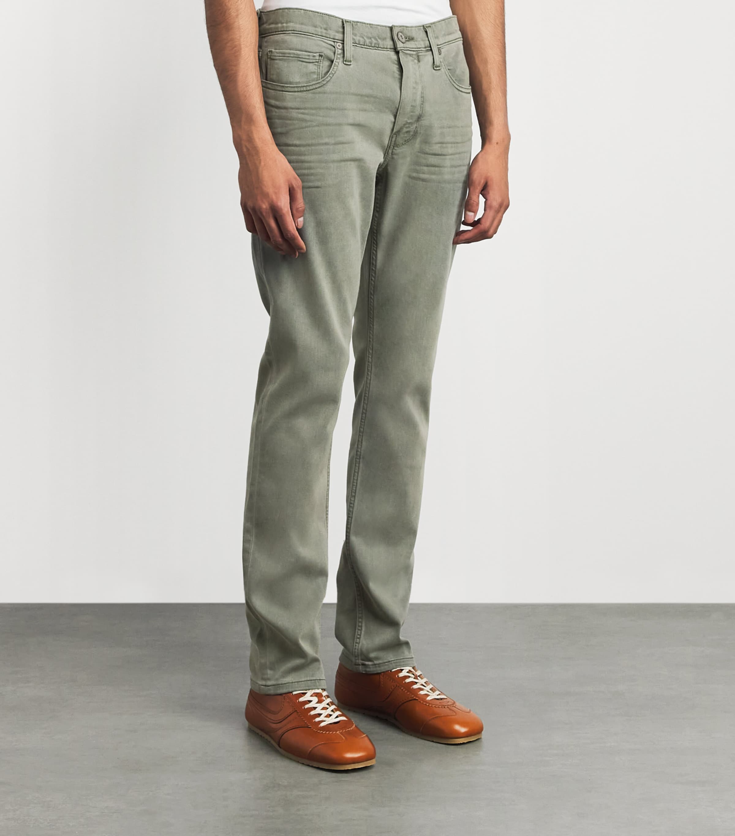 PAIGE Mens Lennox Slim Jeans Vintage Bonsai Image 4