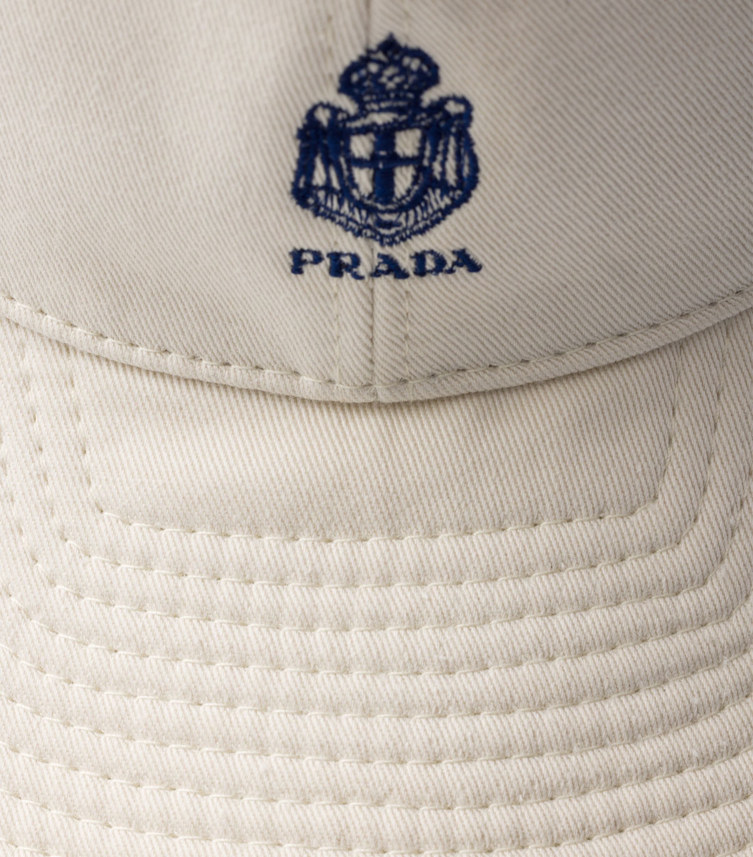 Prada Cotton Old Gabardine Baseball Cap Neutral Image 3