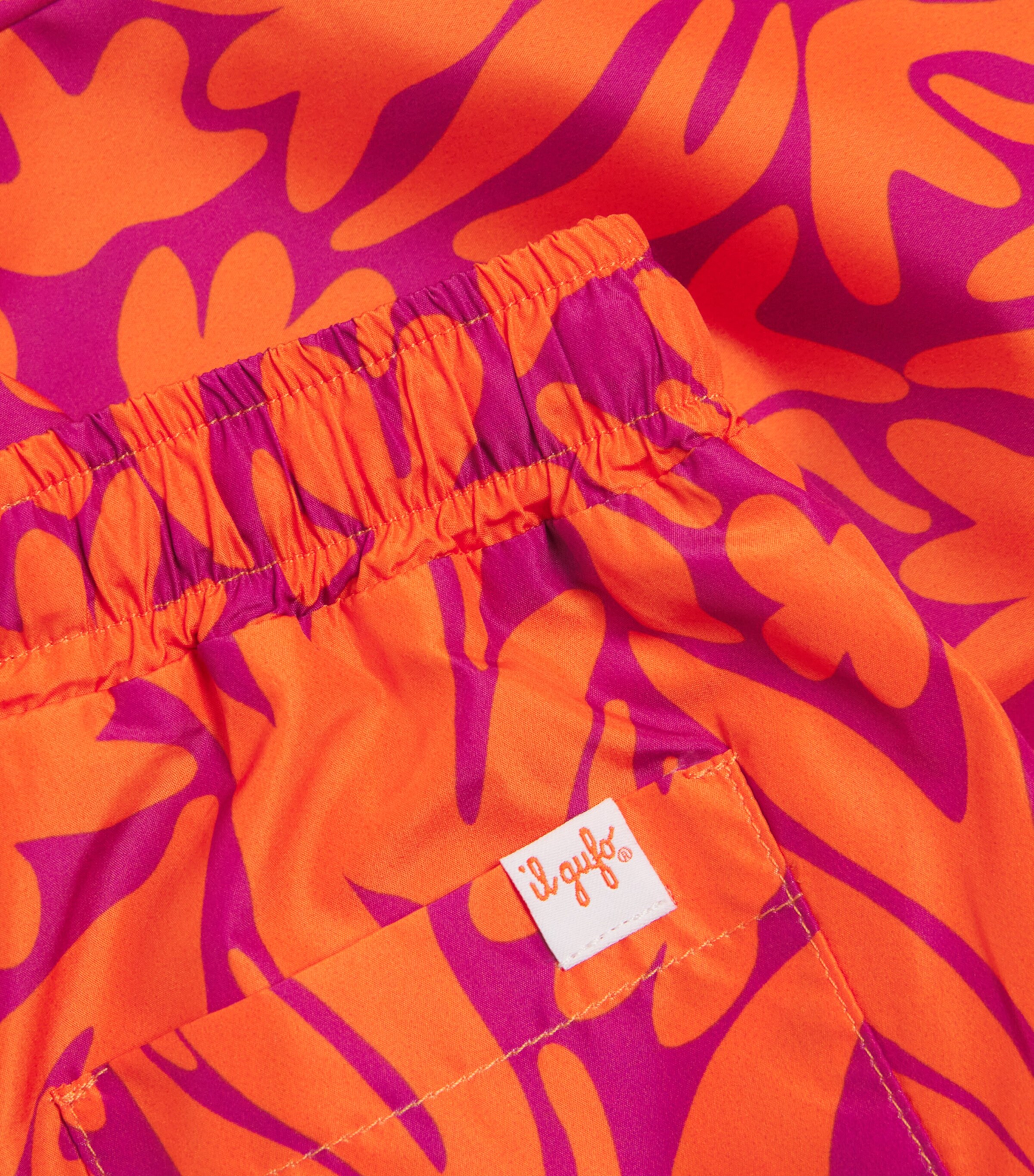 Il Gufo Nature Print Swim Shorts (3-12 Years) Coral Image 3