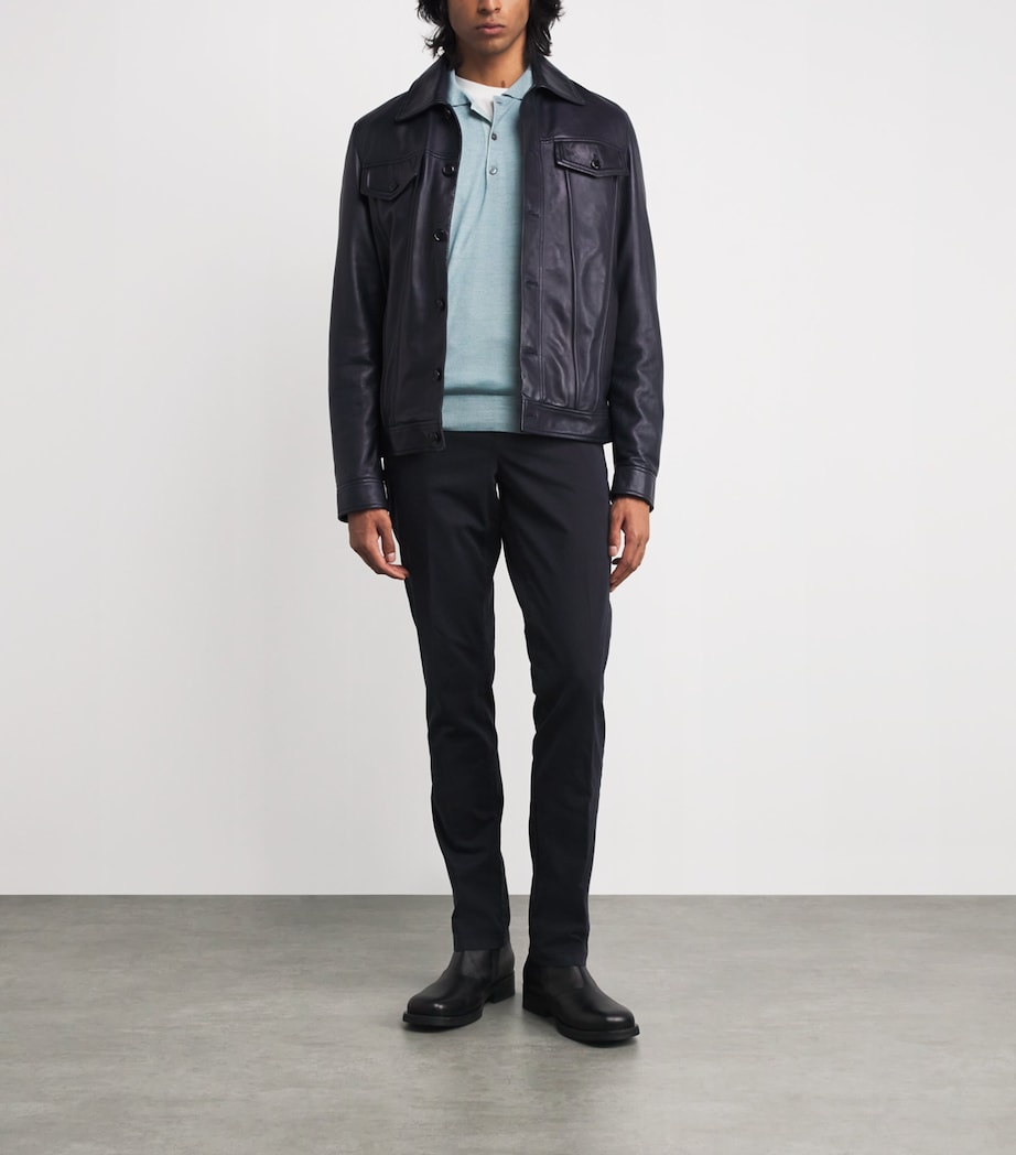 Wool-Silk Polo Sweater 821 Image 2