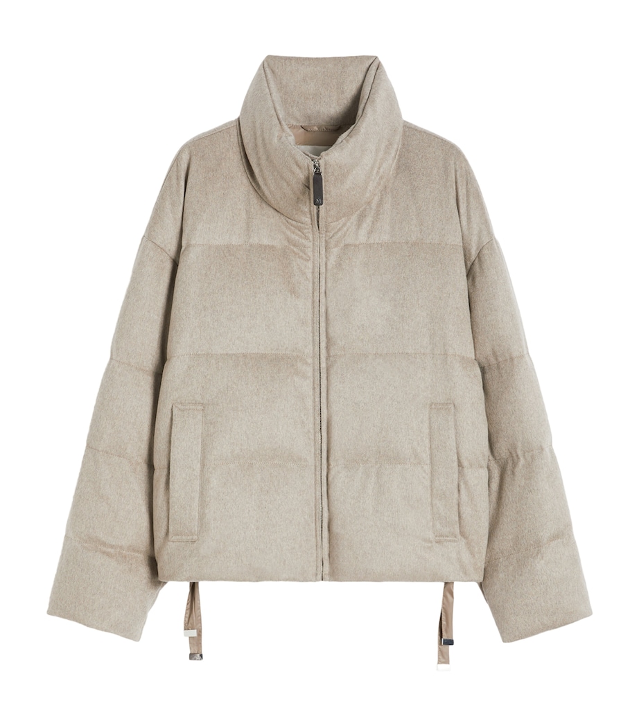 Cashmere Down Puffer Jacket SAND Image 1