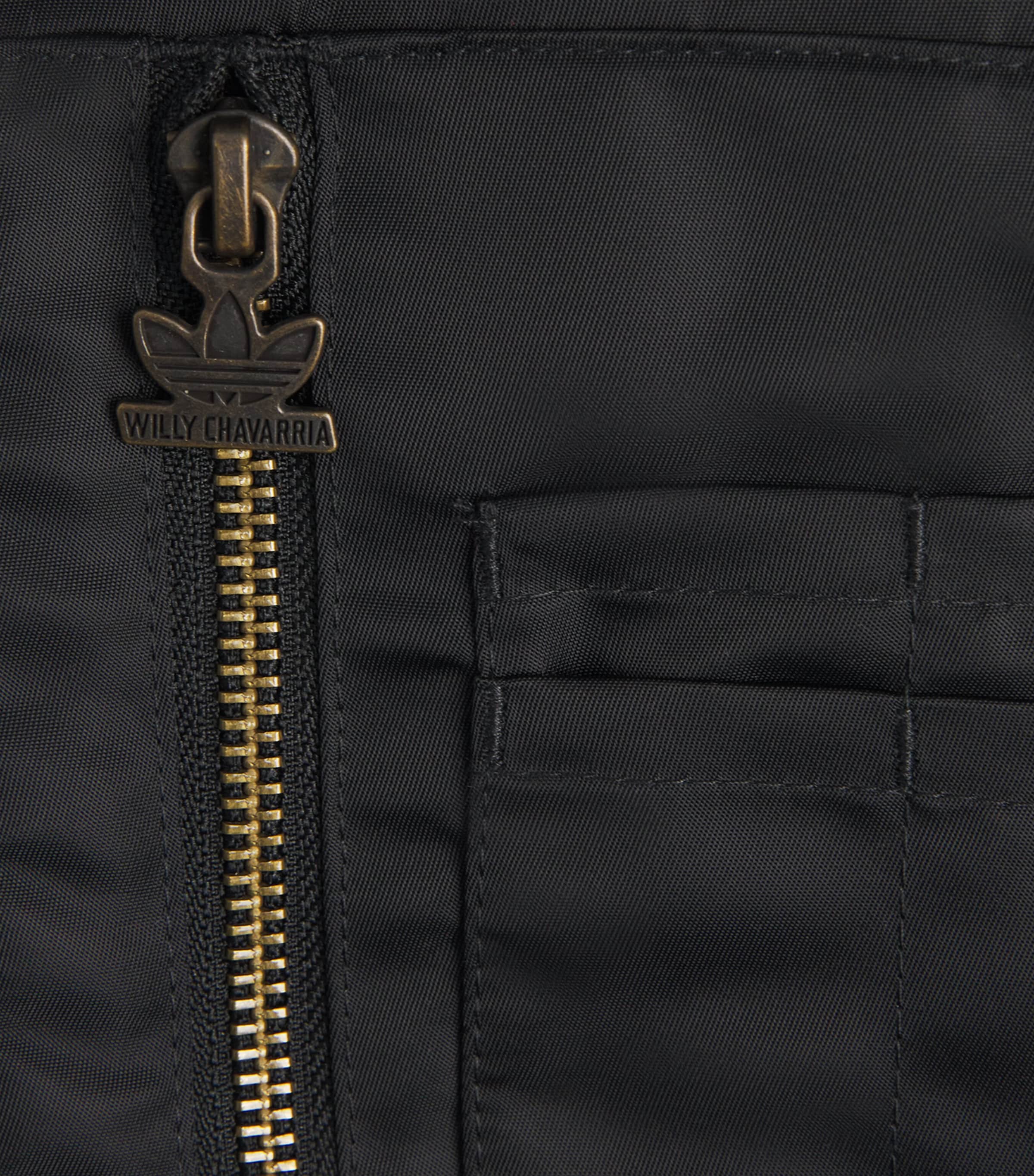 x adidas Satin Bomber Jacket BLACK Image 5