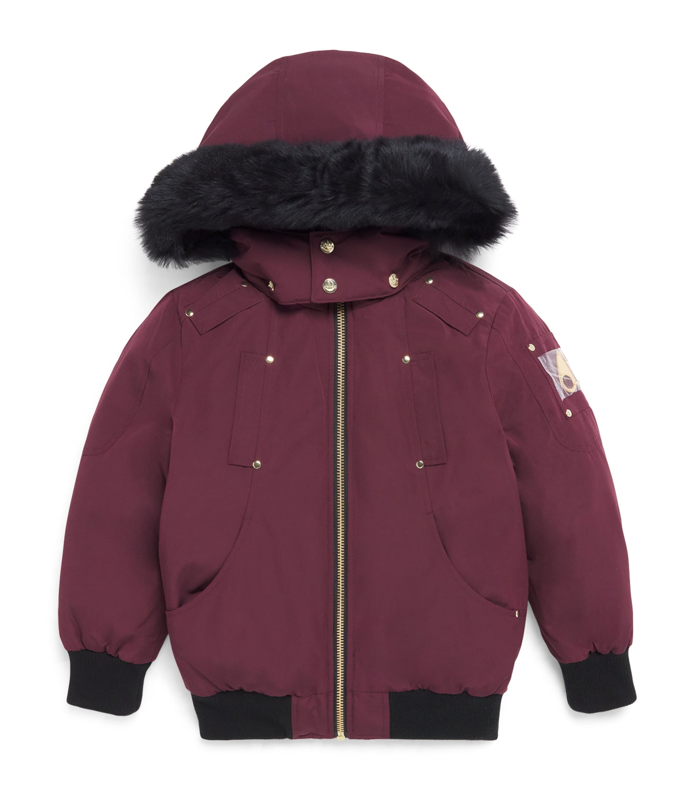 Moose Knuckles Water-resistant Down Bomber Jacket In Red