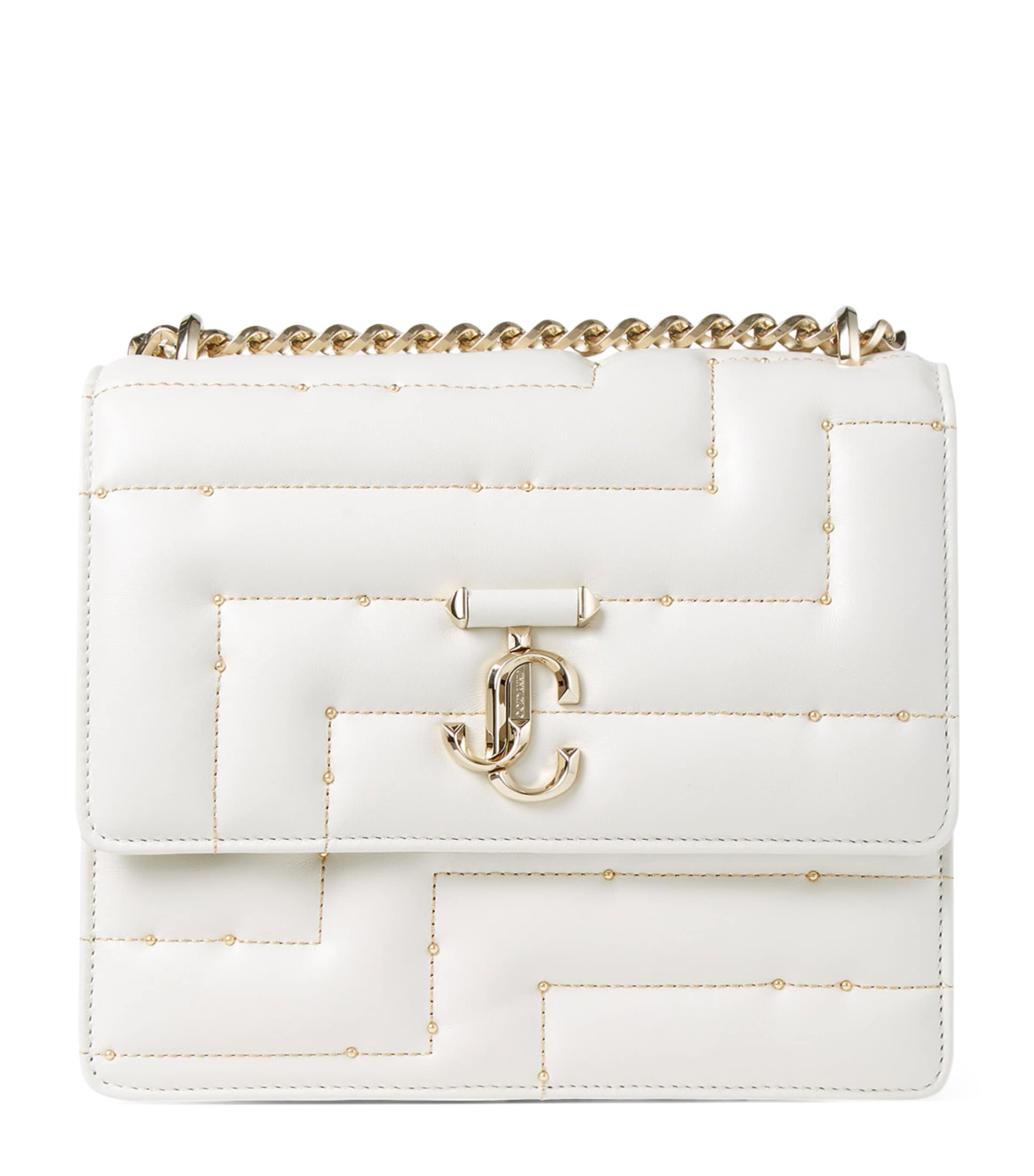 Jimmy Choo Leather Avenue Shoulder Bag In White