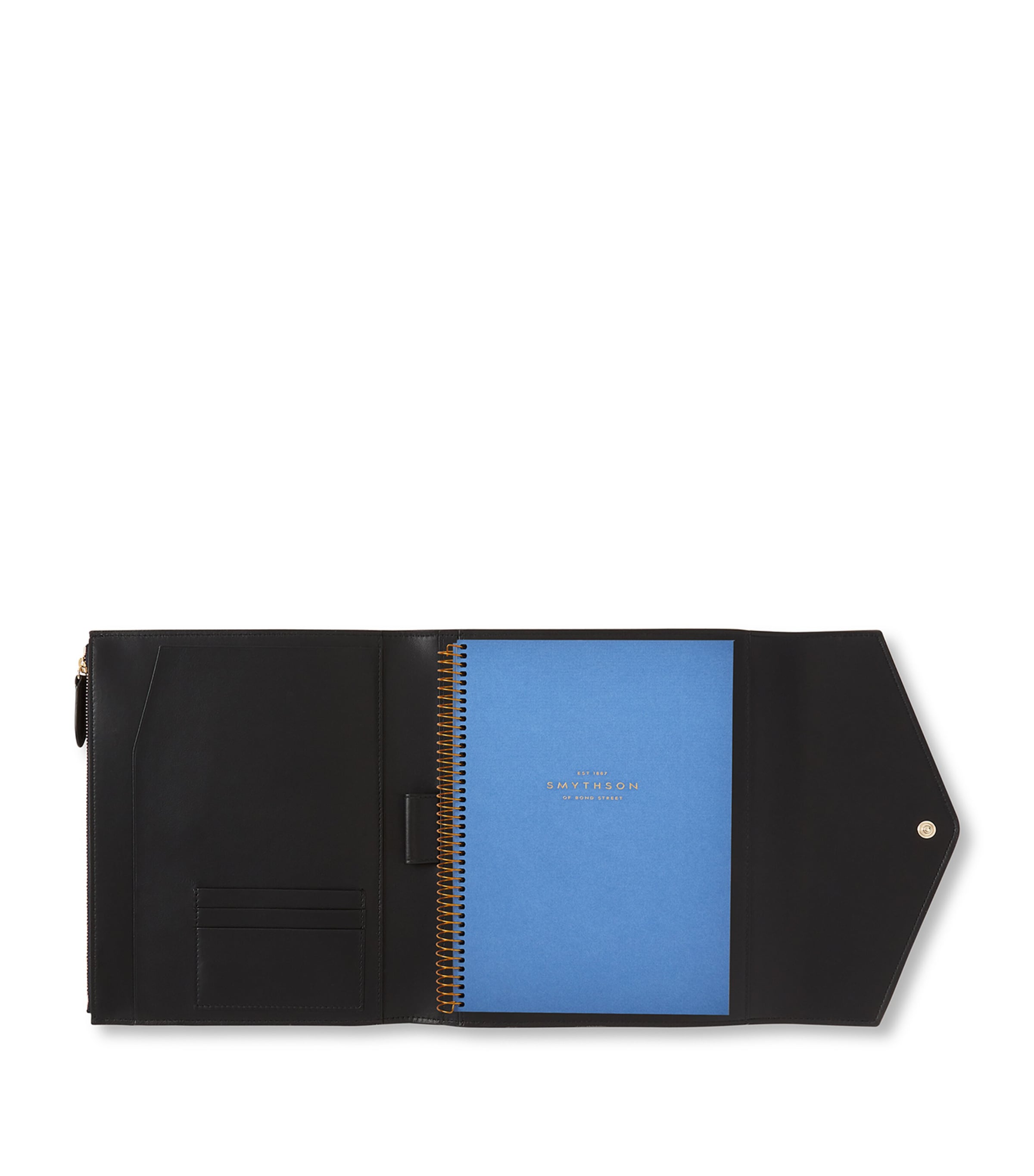 Leather Panama A5 Writing Folder NAVY Image 2