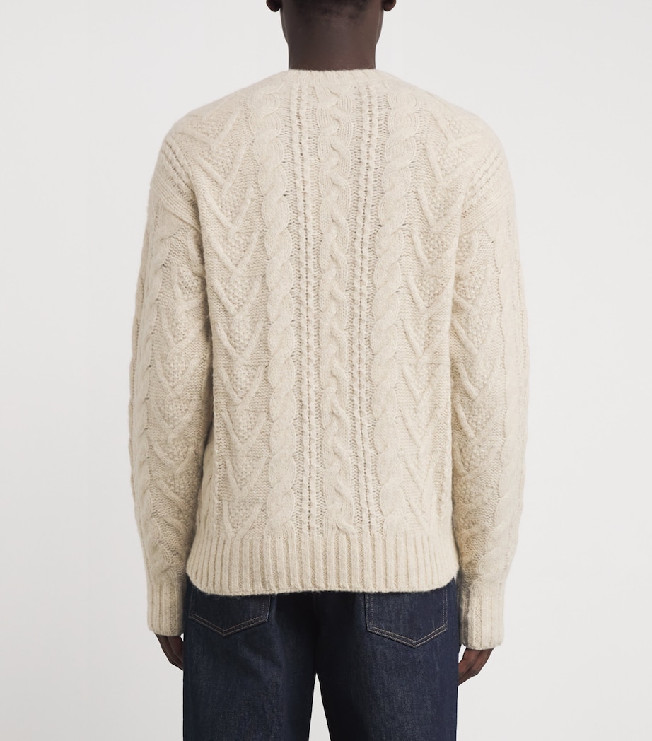 Wool-Blend Cable-Knit Sweater NATURAL Image 4