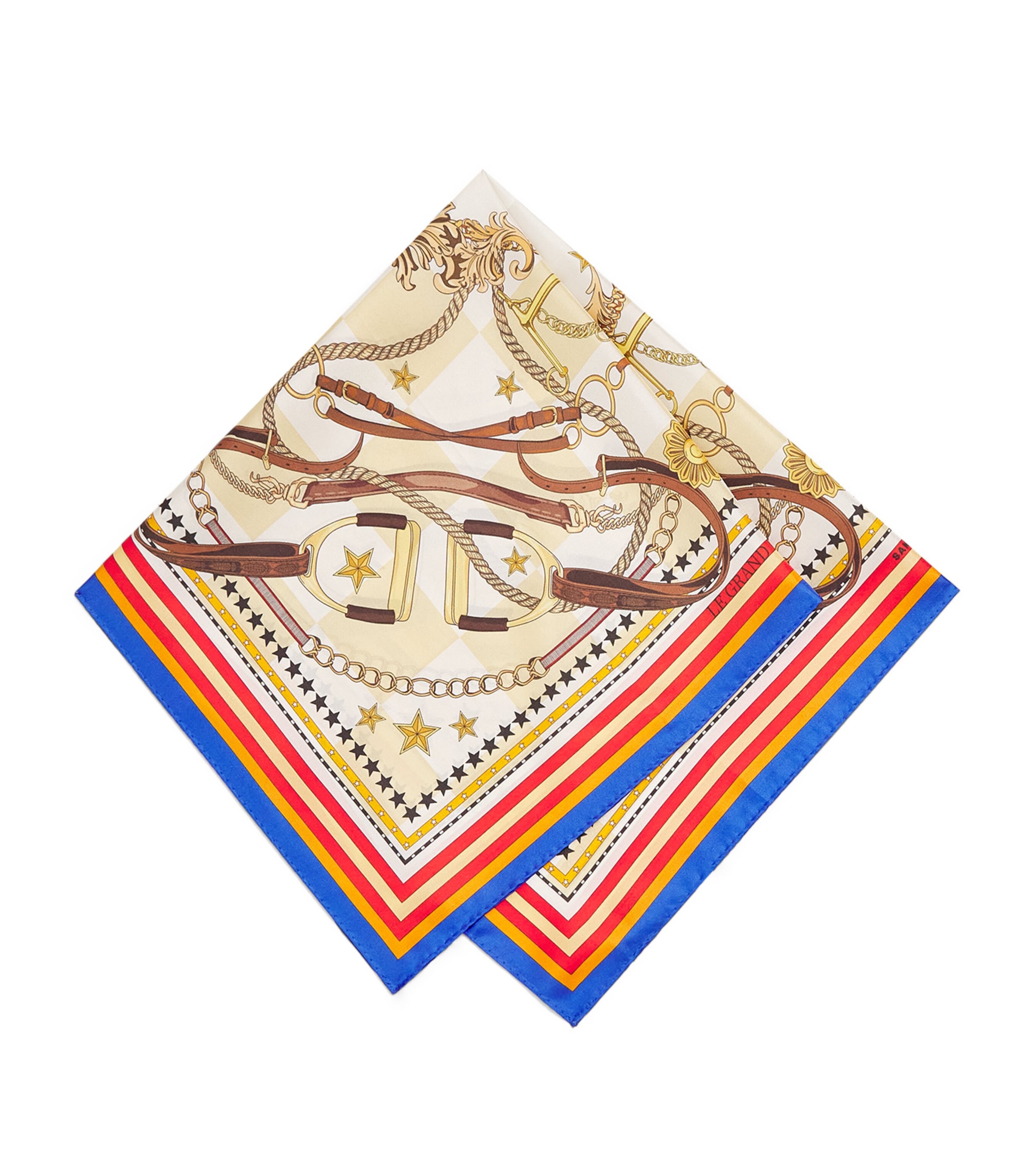 Sandro Silk Rodeo Square Scarf In Blue