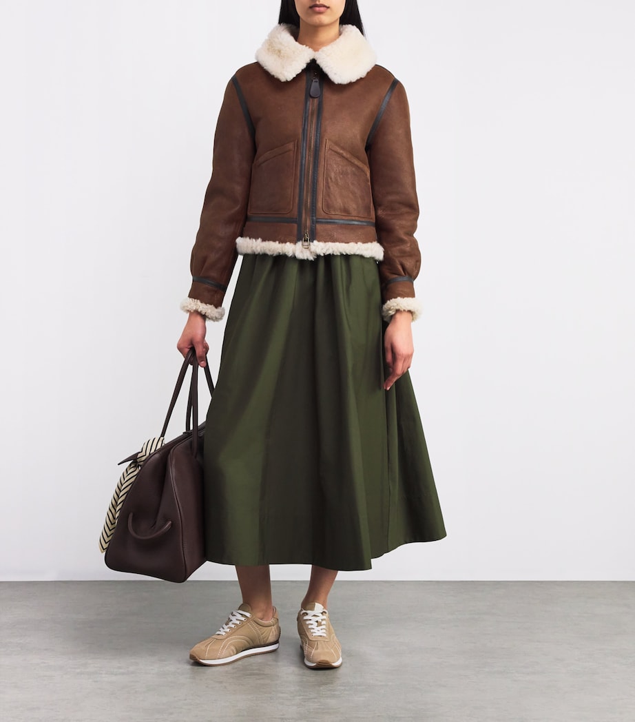 Shearling Aviator Jacket BROWN MU Image 2