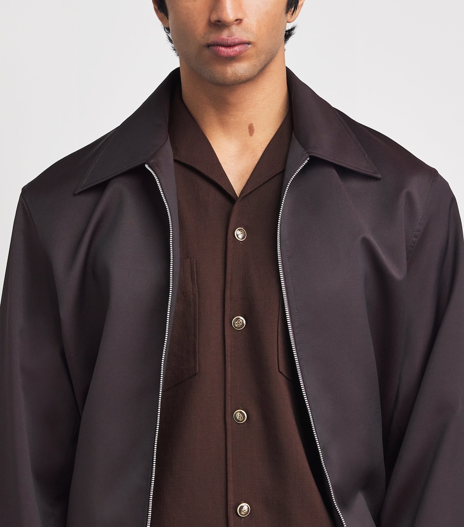 Drôle De Monsieur Mens Camp-Collar Shirt Brown Image 3