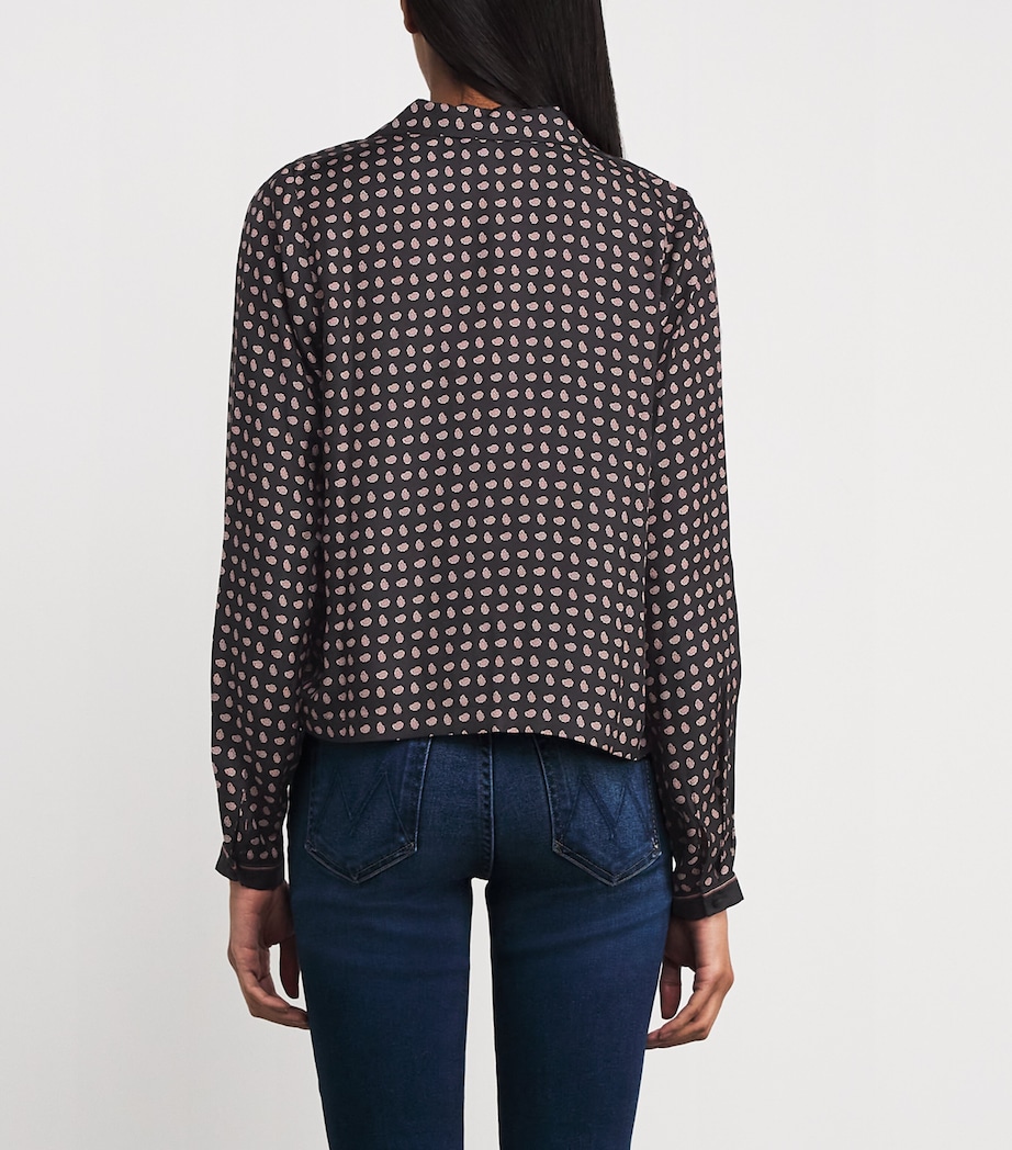 Silk-Blend Juliana Blouse NOIR CRDINL FOULARD Image 4