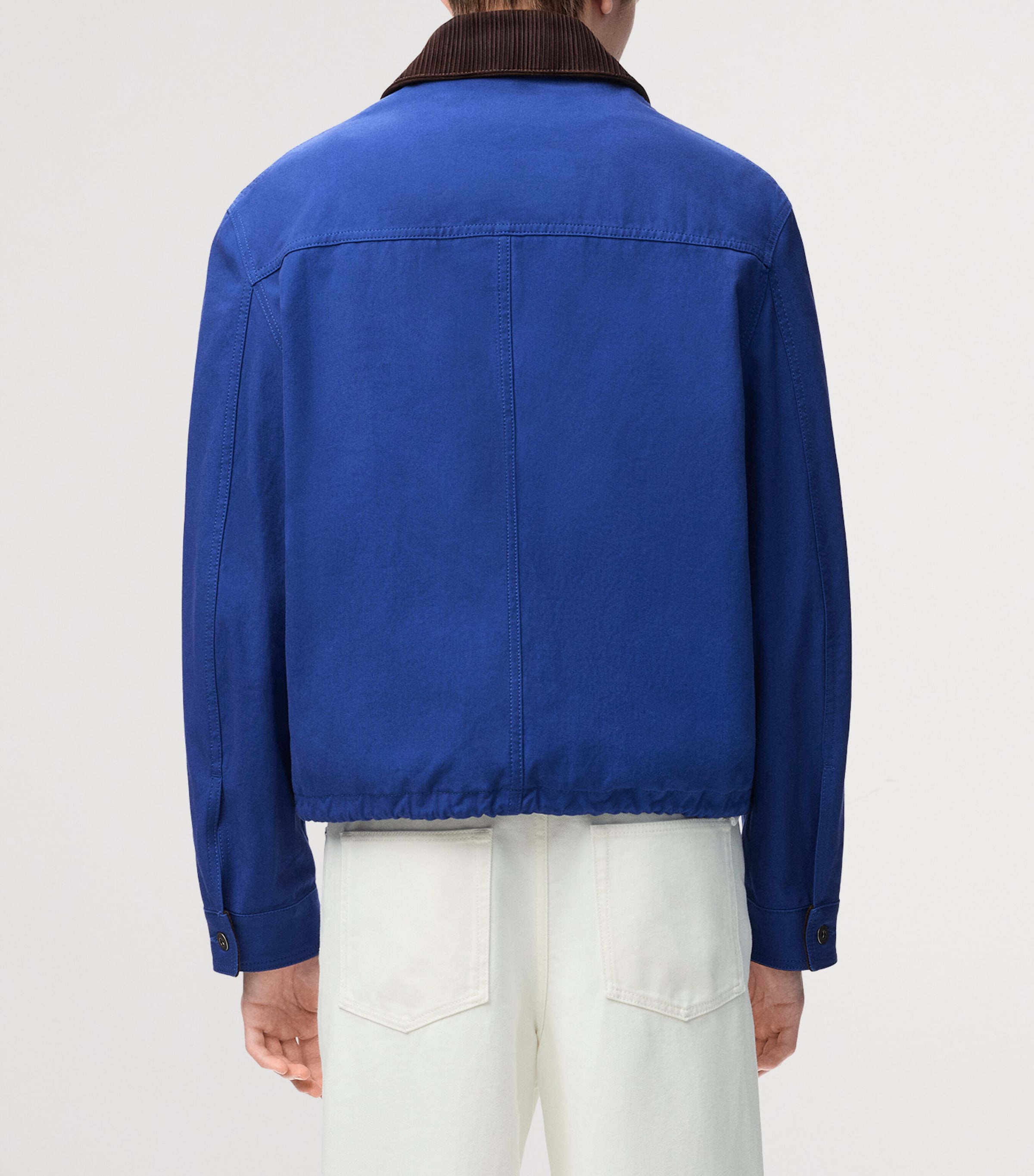 LOEWE Mens Cotton Workwear Jacket Blue Image 4
