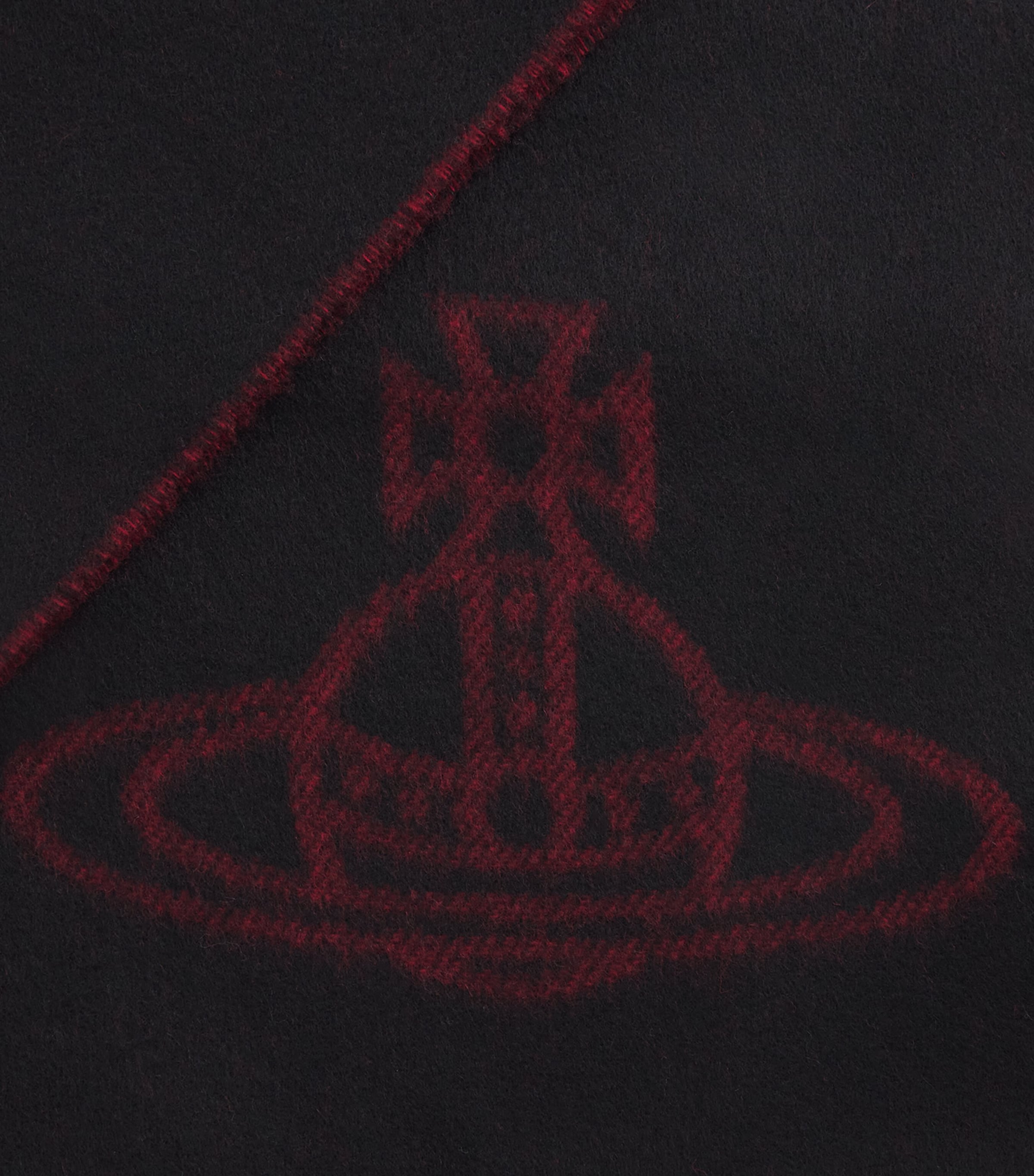 Vivienne Westwood Wool Orb Scarf Black Red Orb Image 4