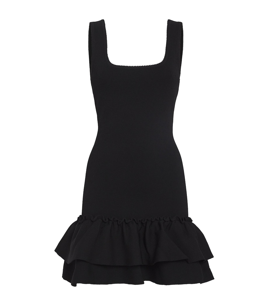 Ruffled Mini Dress BLACK Image 1