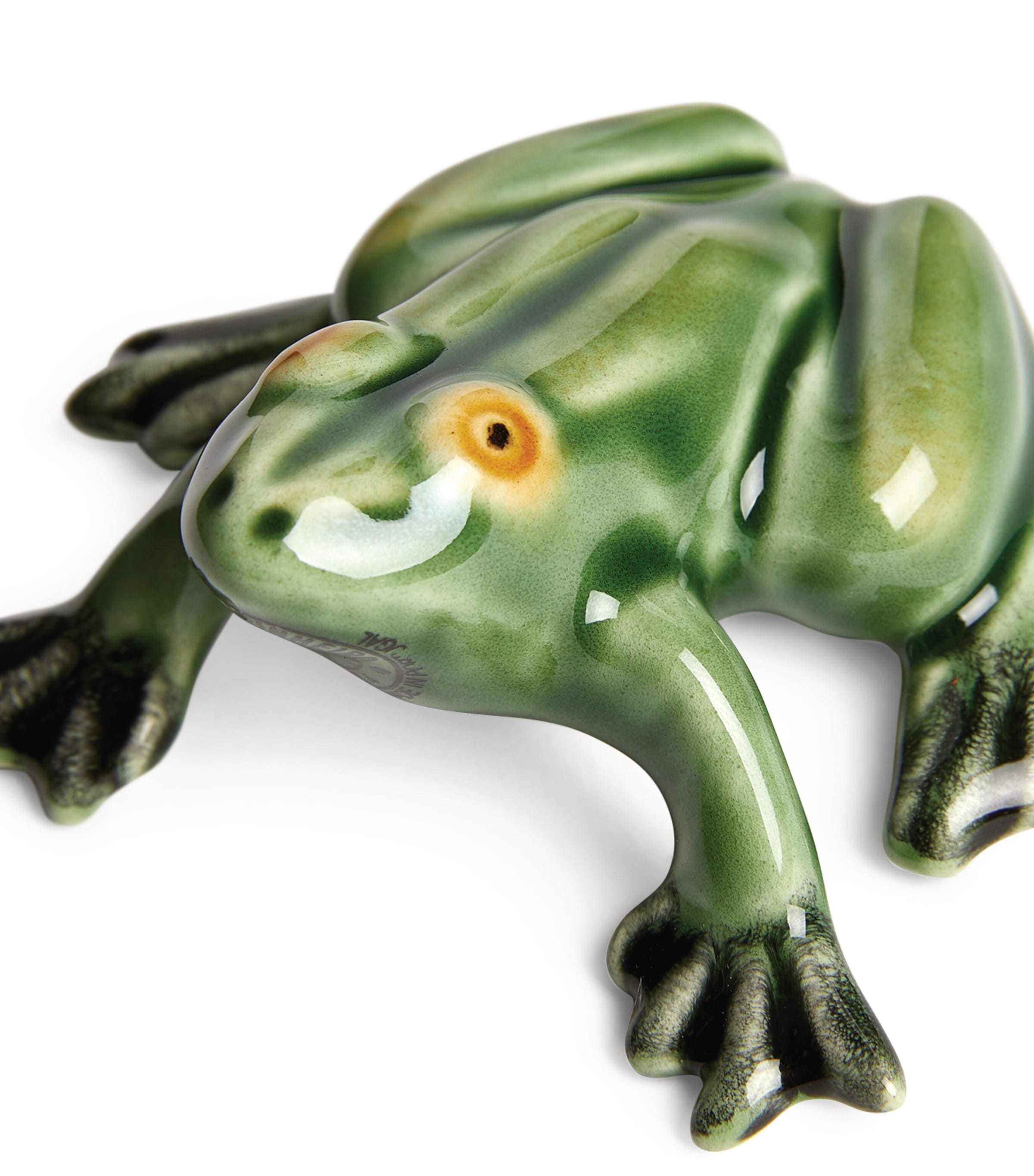 Earthenware Frog GREEN Image 3