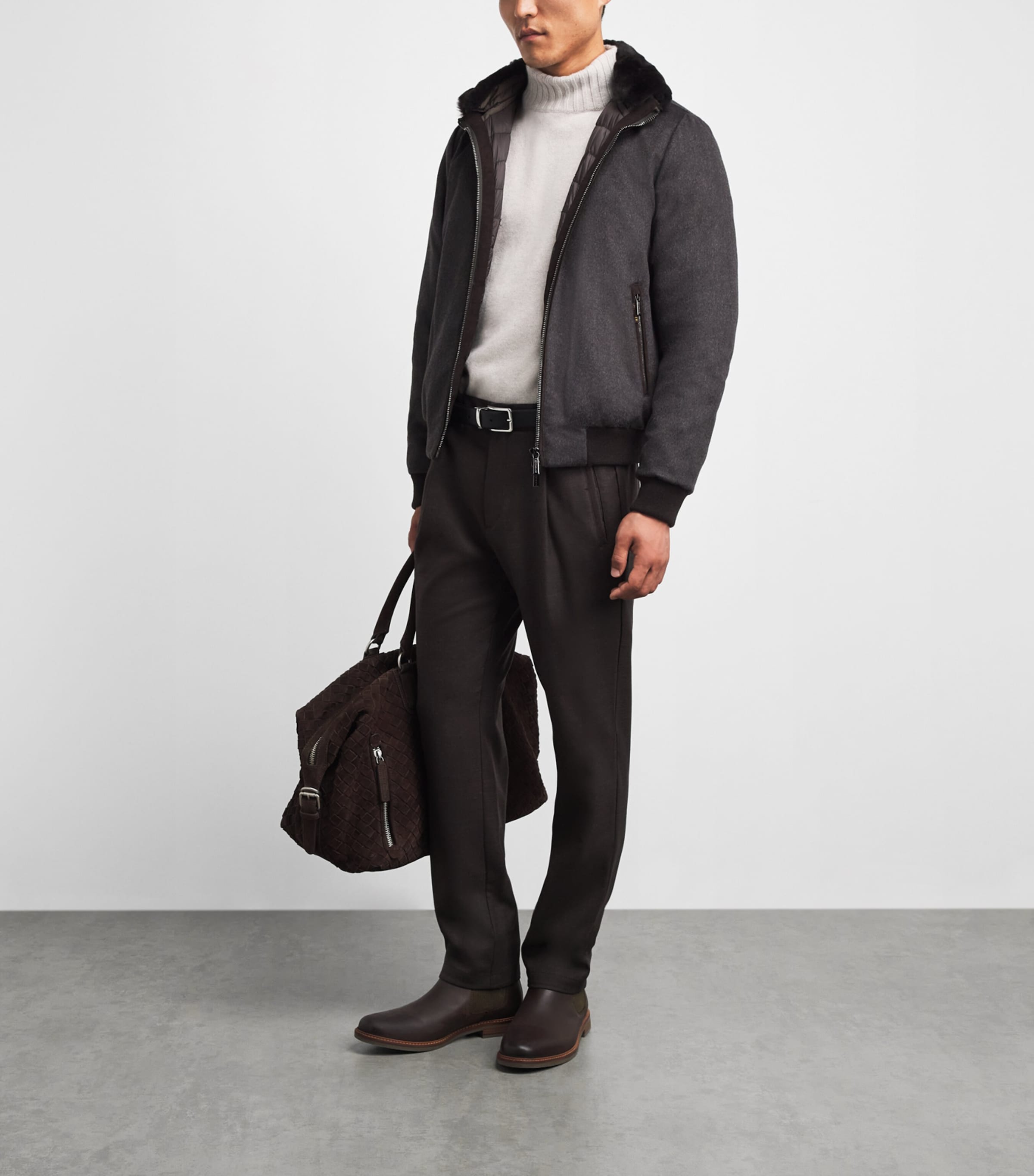 Moorer Mens Cashmere Bellati Down Jacket Moro Image 2