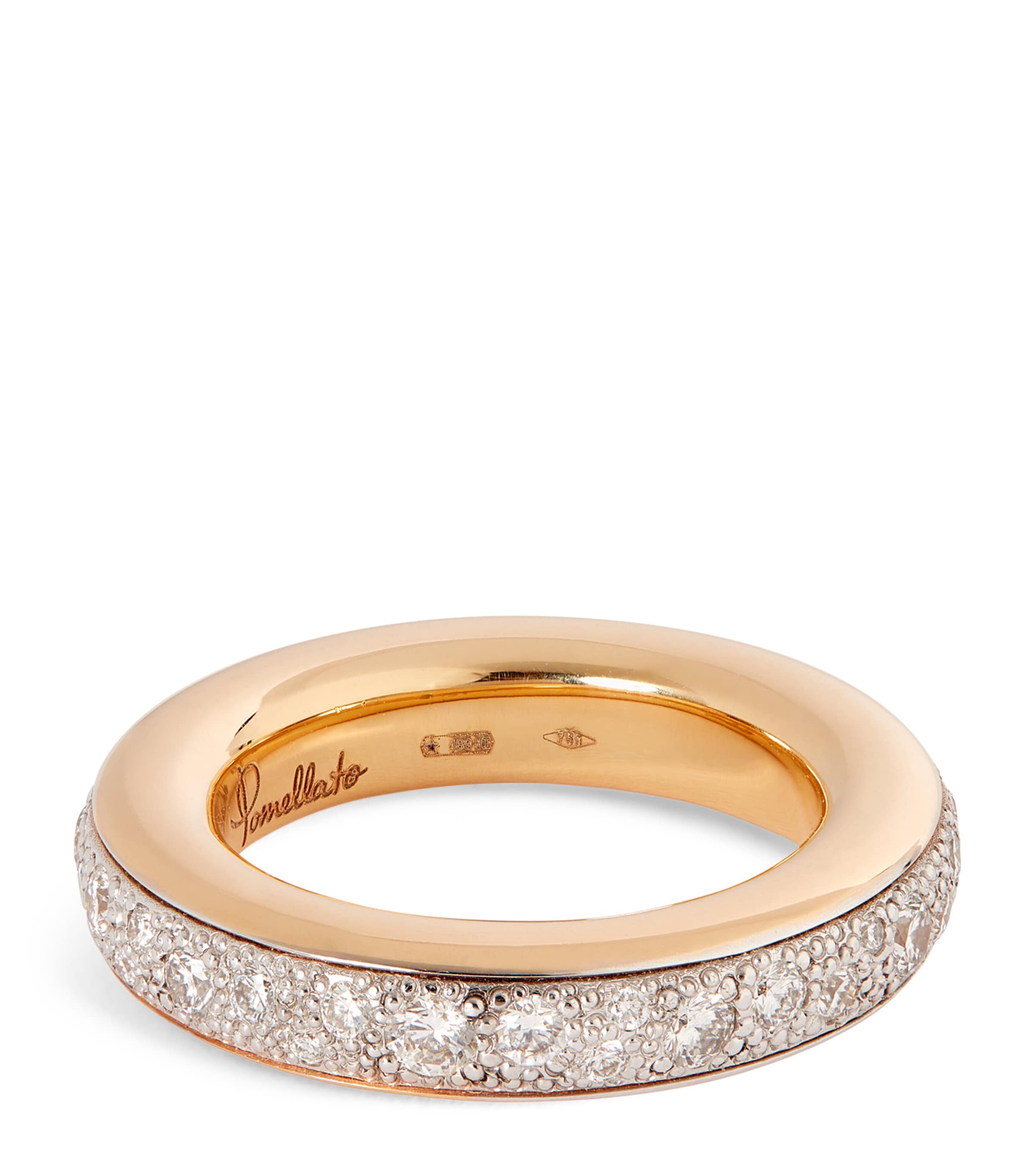 Pomellato Rose Gold And Diamond Iconica Ring In White