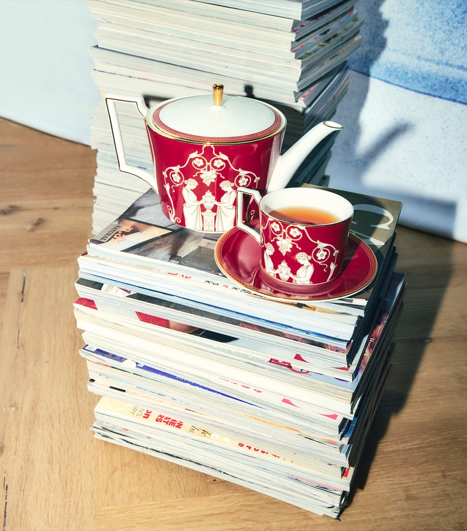 Renaissance Teacup and Saucer RED Image 2